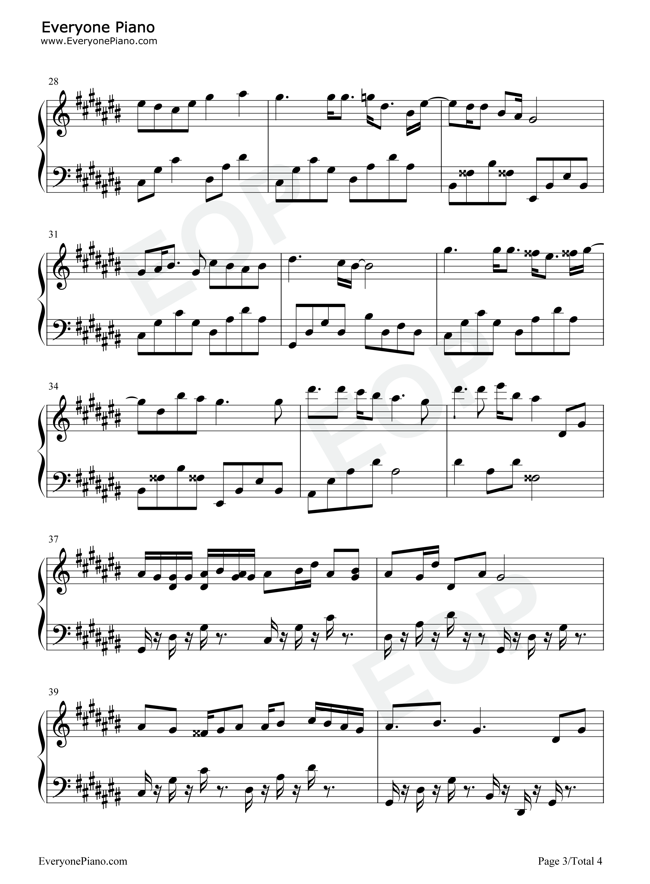 向阳之乡钢琴谱_八乙女韦菜