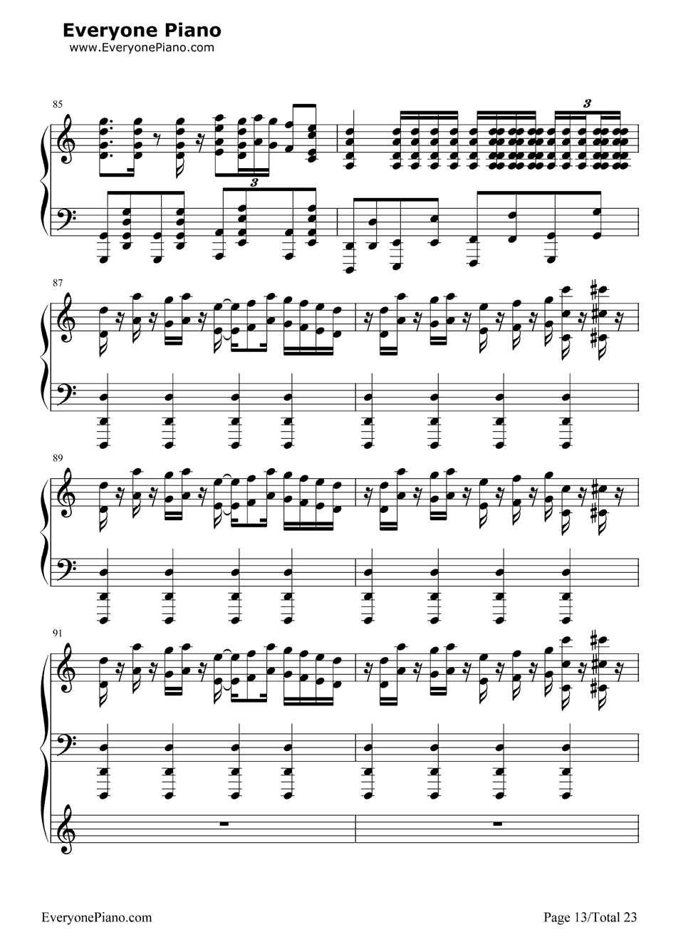 Night_of_Nights钢琴谱_东方Project