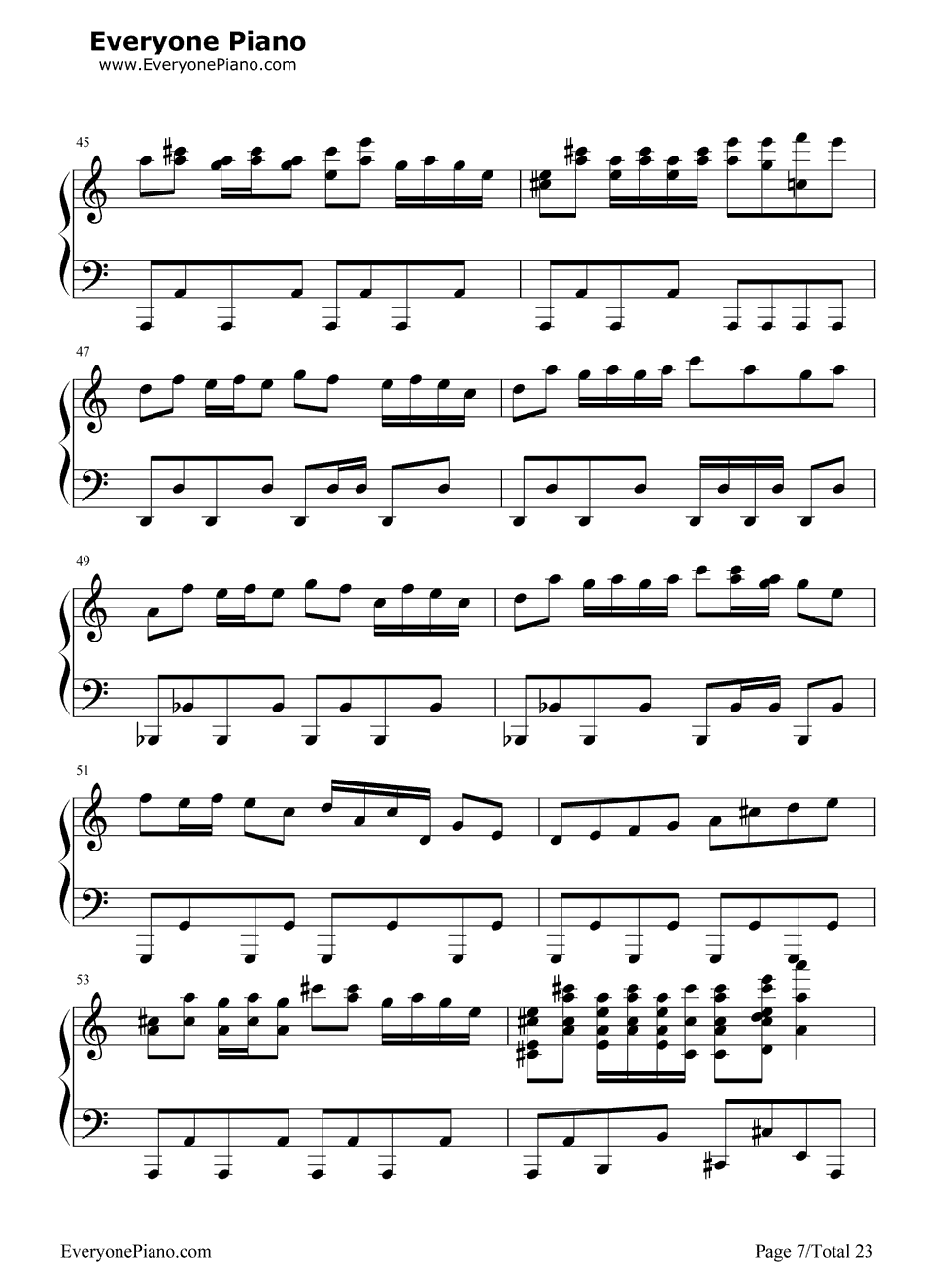 Night_of_Nights钢琴谱_东方Project