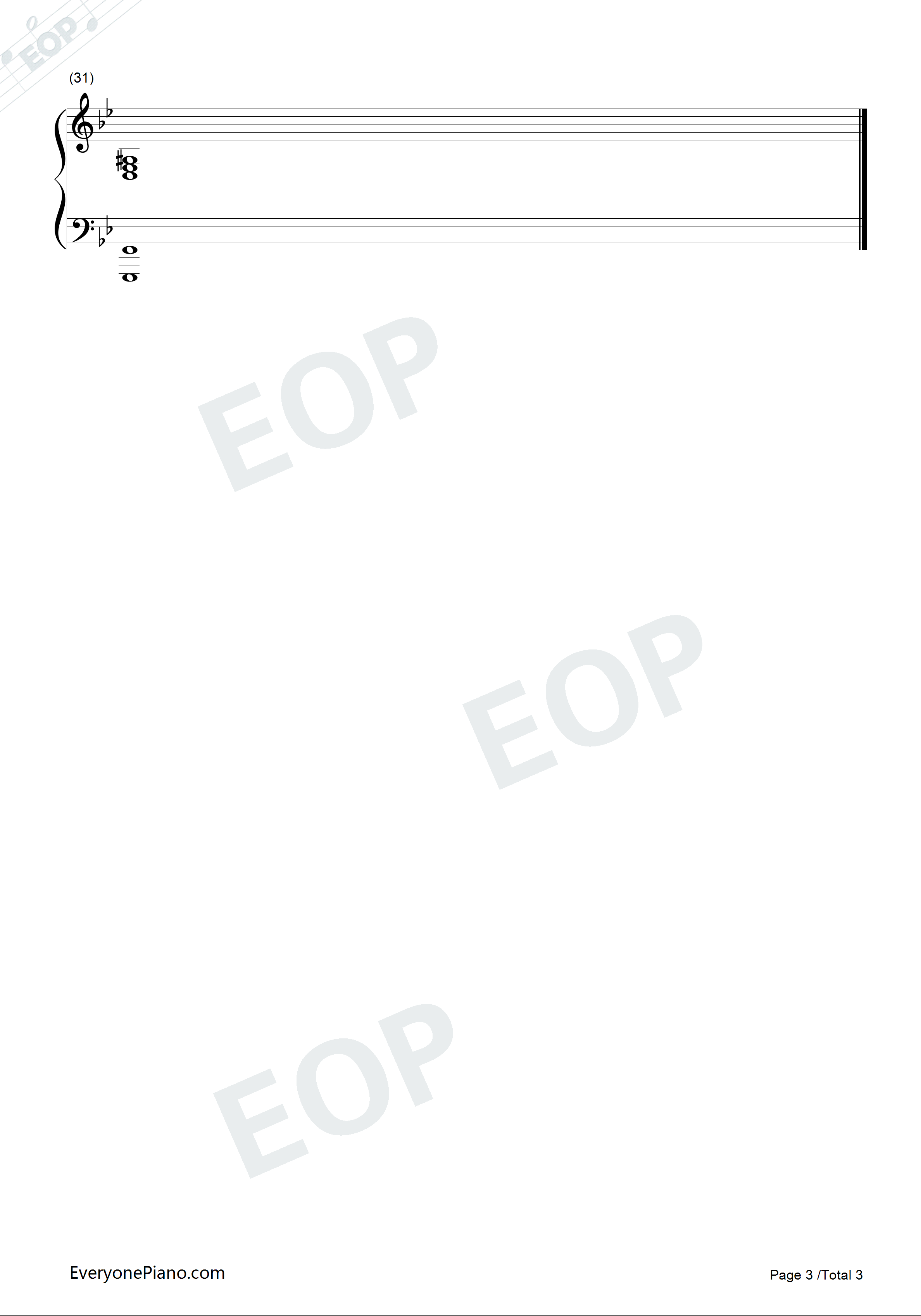 你是另一个我钢琴谱_黄征