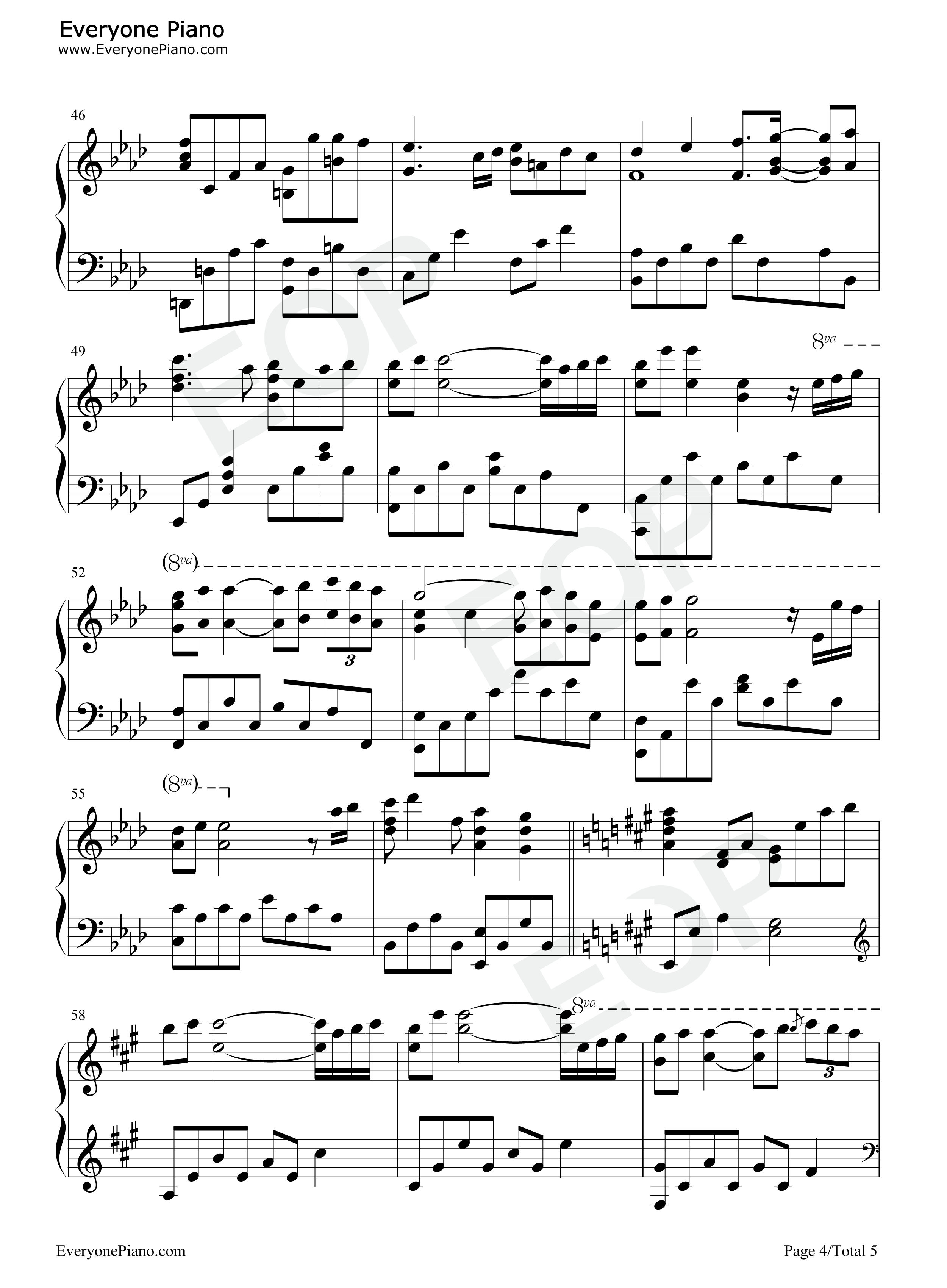 Kiss_the_Rain原版钢琴谱_李闰珉