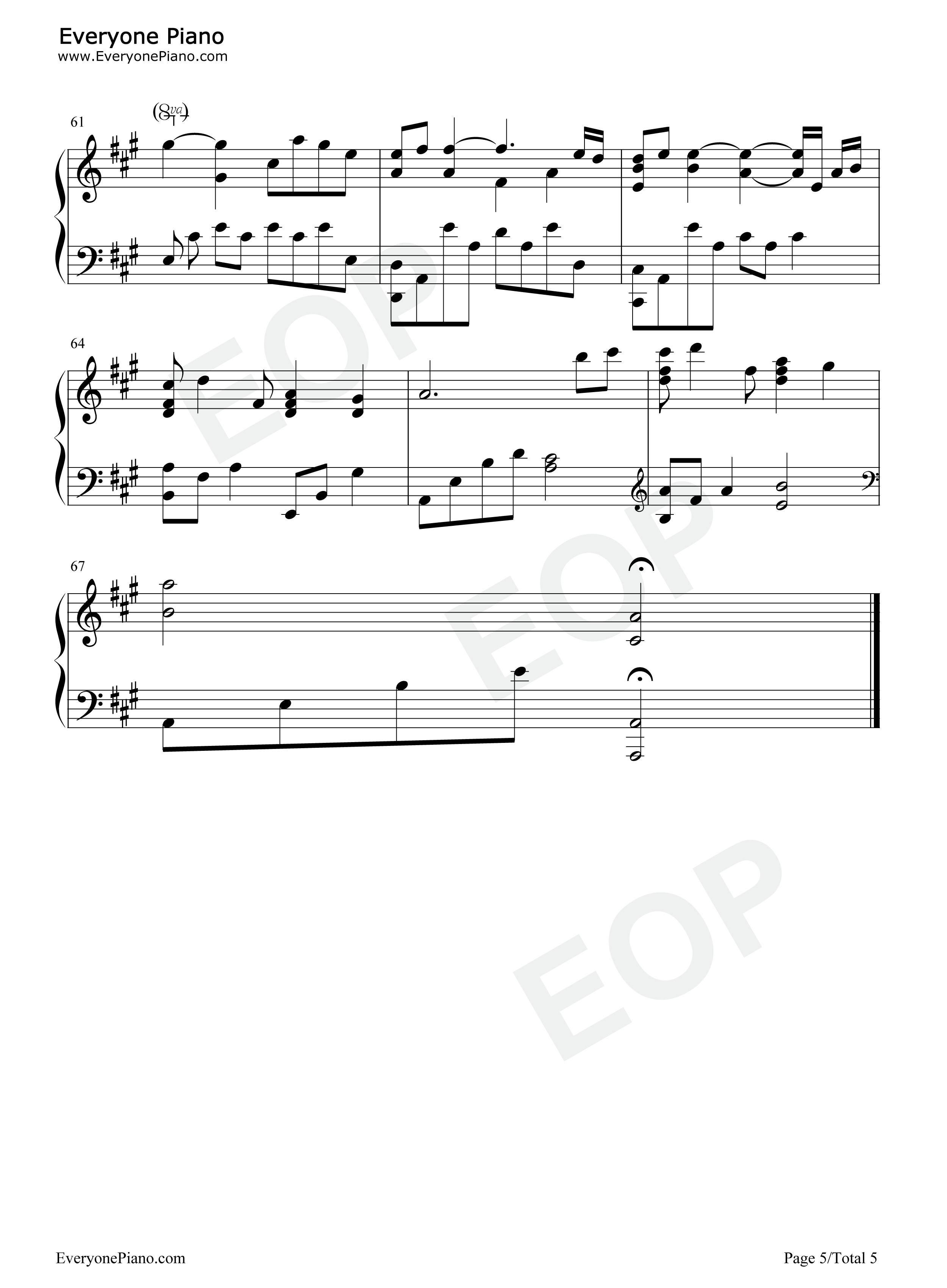 Kiss_the_Rain原版钢琴谱_李闰珉