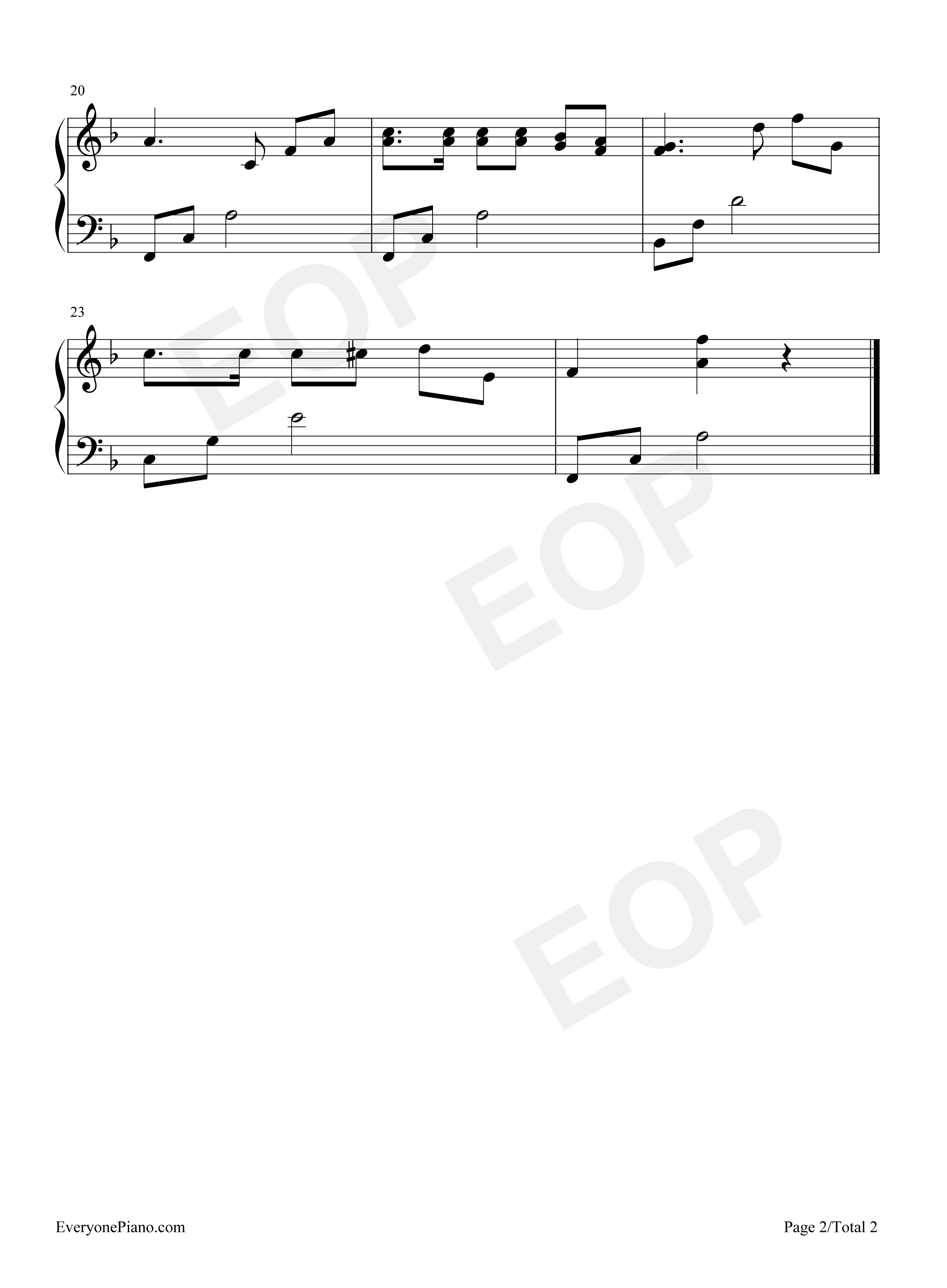 威尼斯旋律钢琴谱_未知