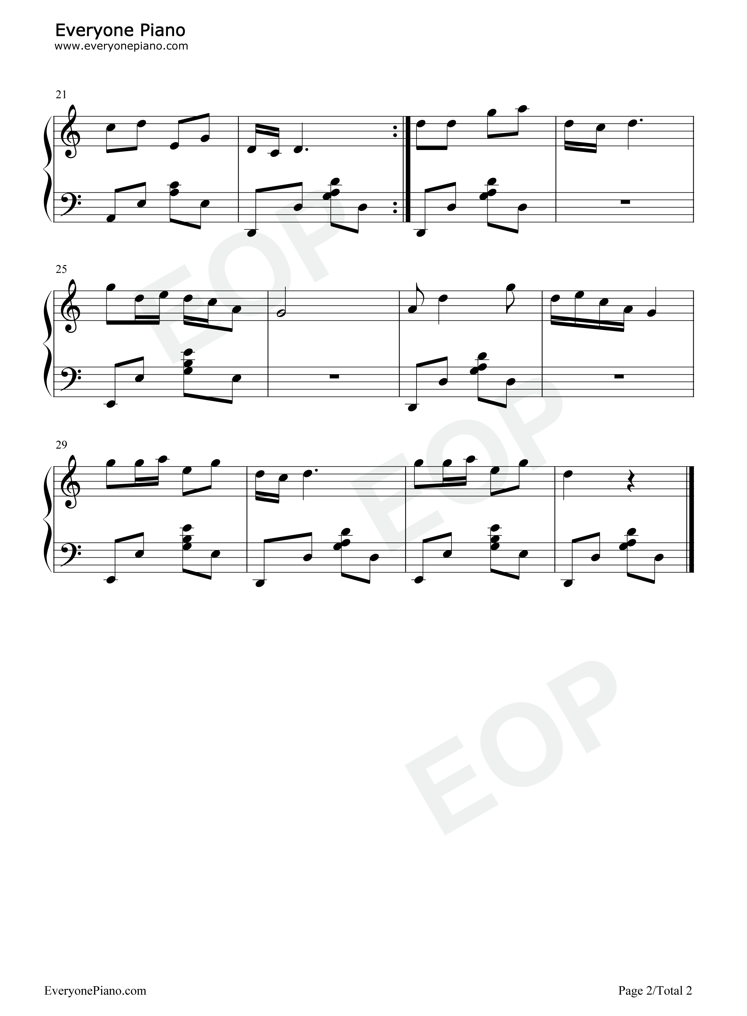 绣荷包钢琴谱_彭丽媛