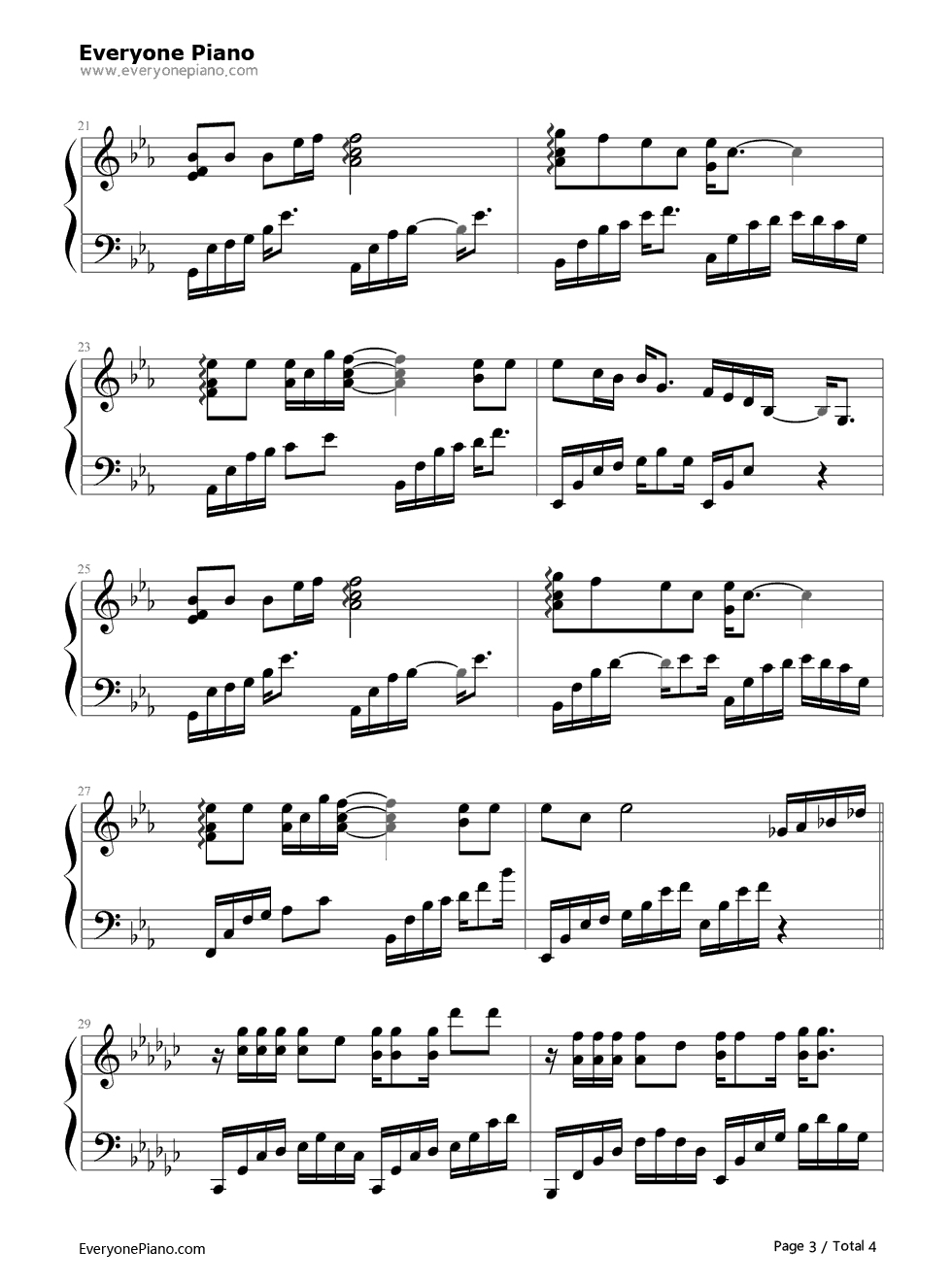 白头吟钢琴谱_丁当