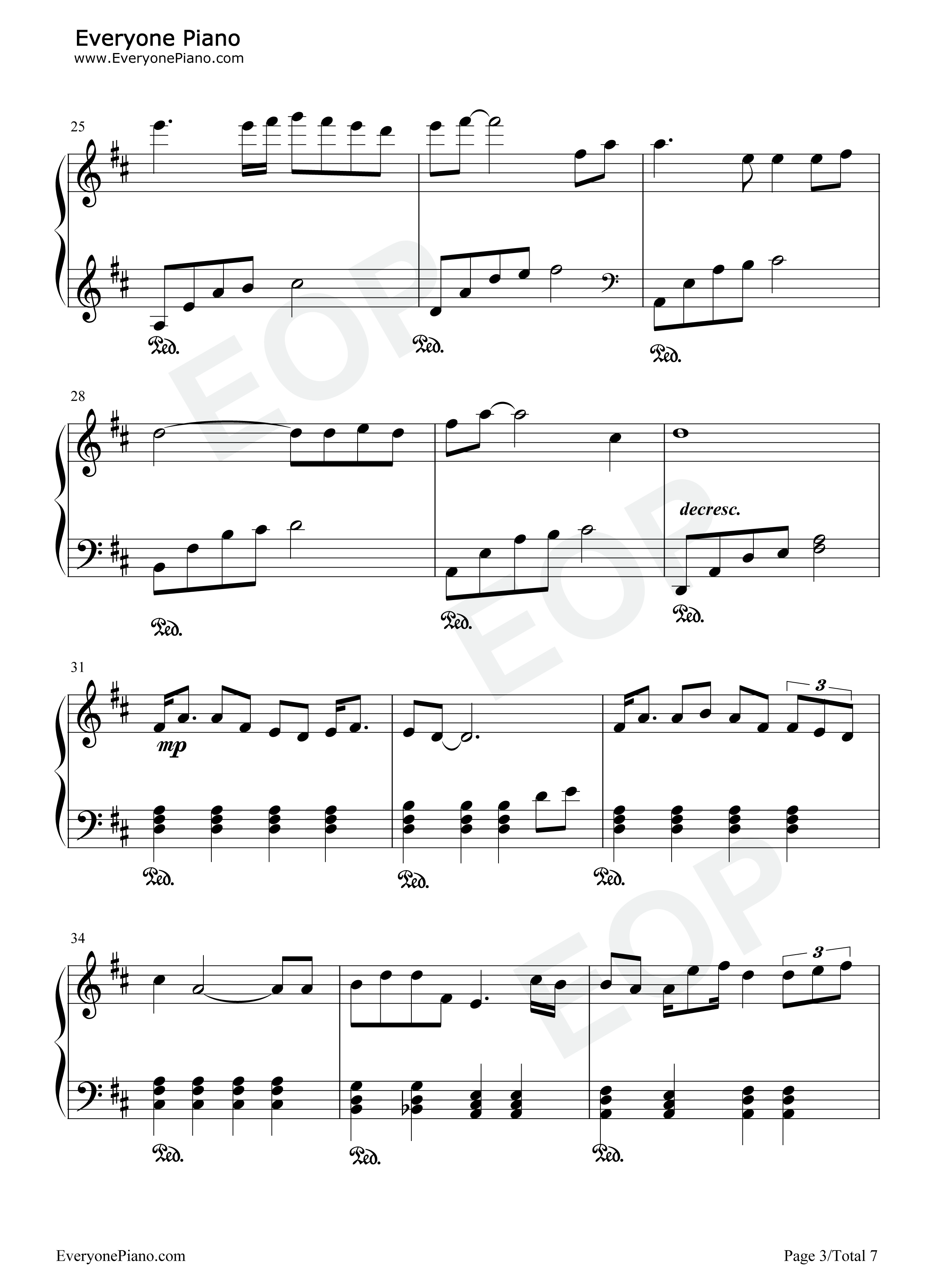 追寻钢琴谱_孙楠