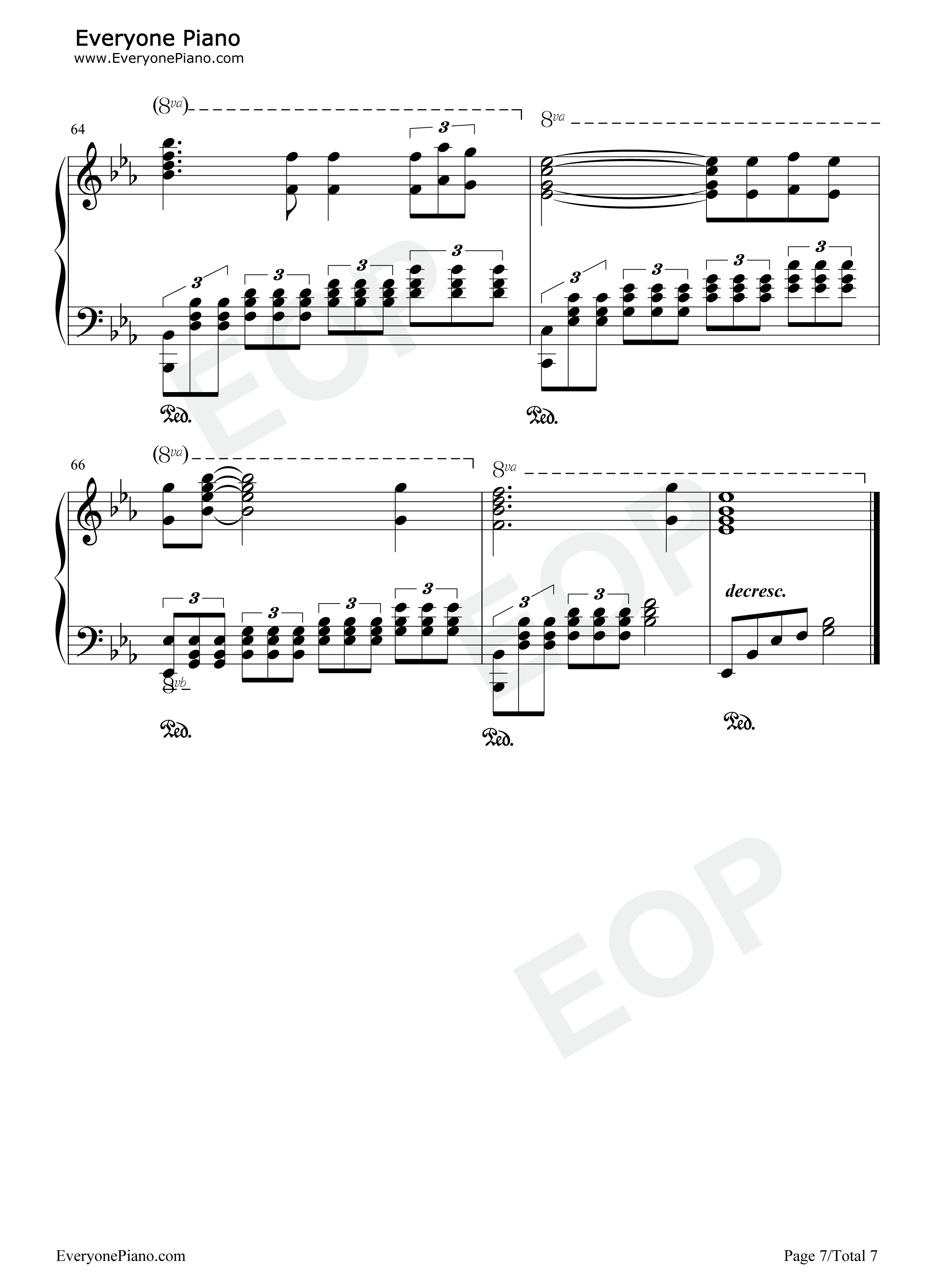 追寻钢琴谱_孙楠