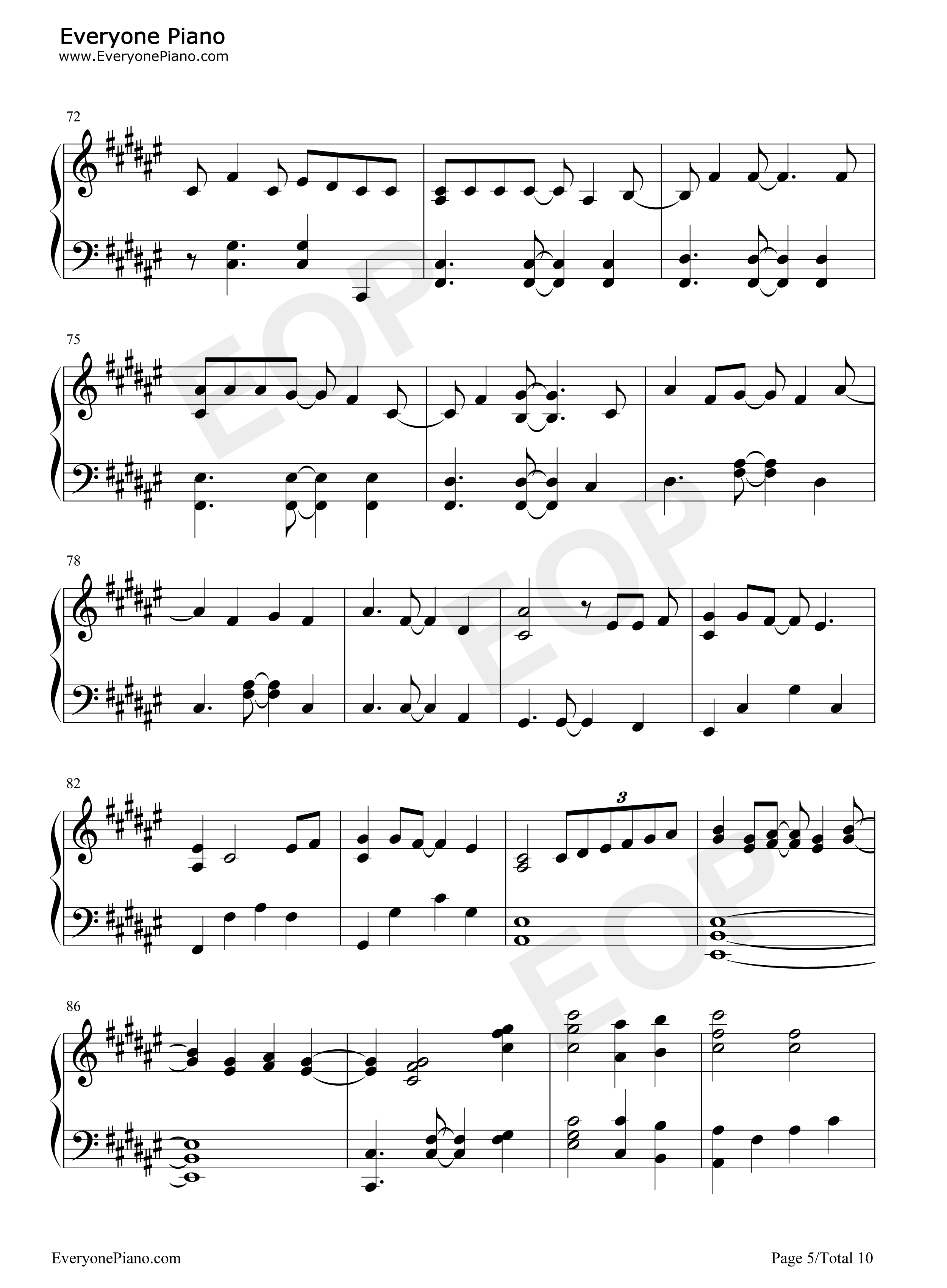 For_the_First_Time_in_Forever钢琴谱_Kristen_Bell_&_Idina_Menzel