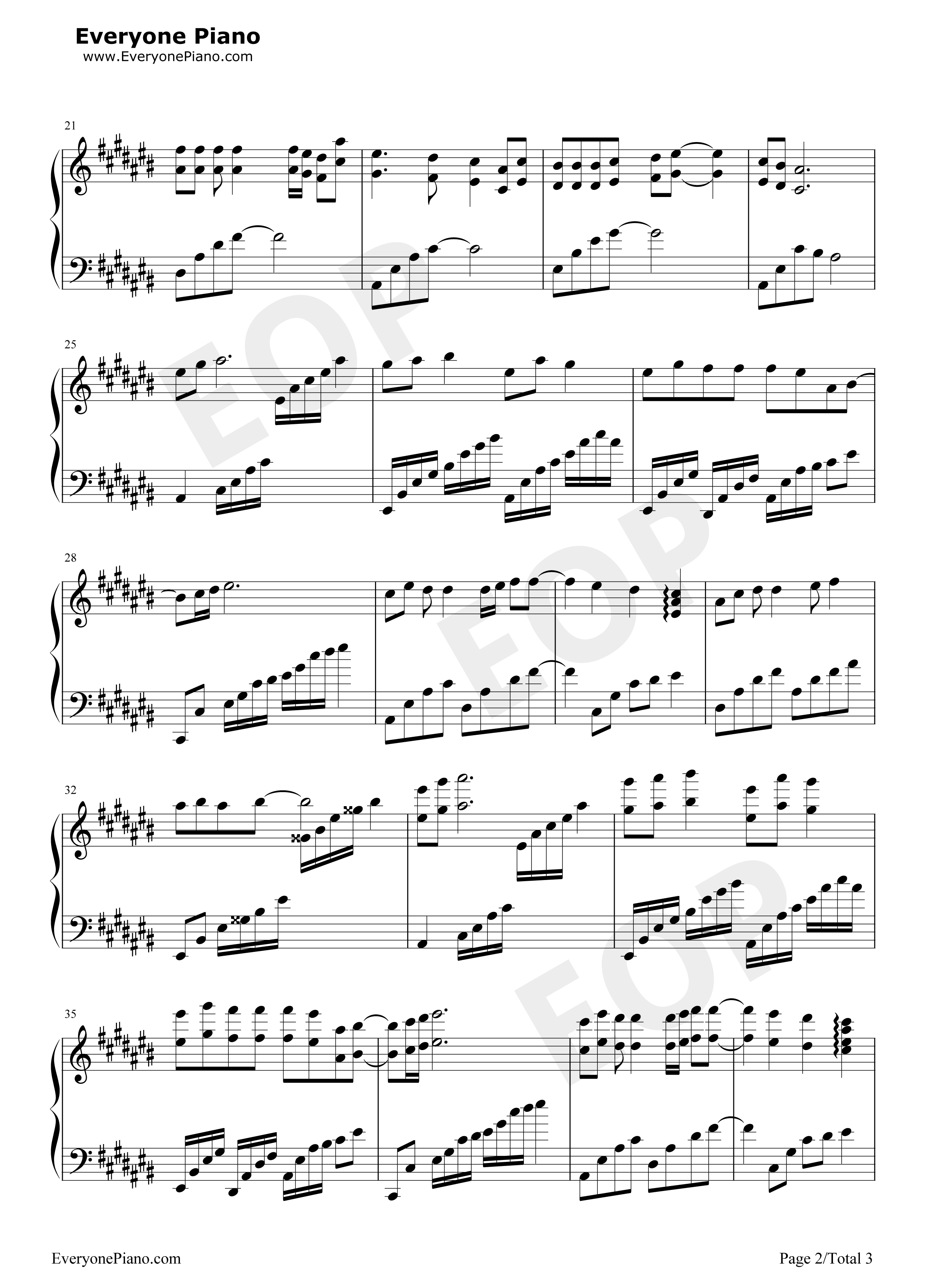 天上人间会相逢钢琴谱_刘盼