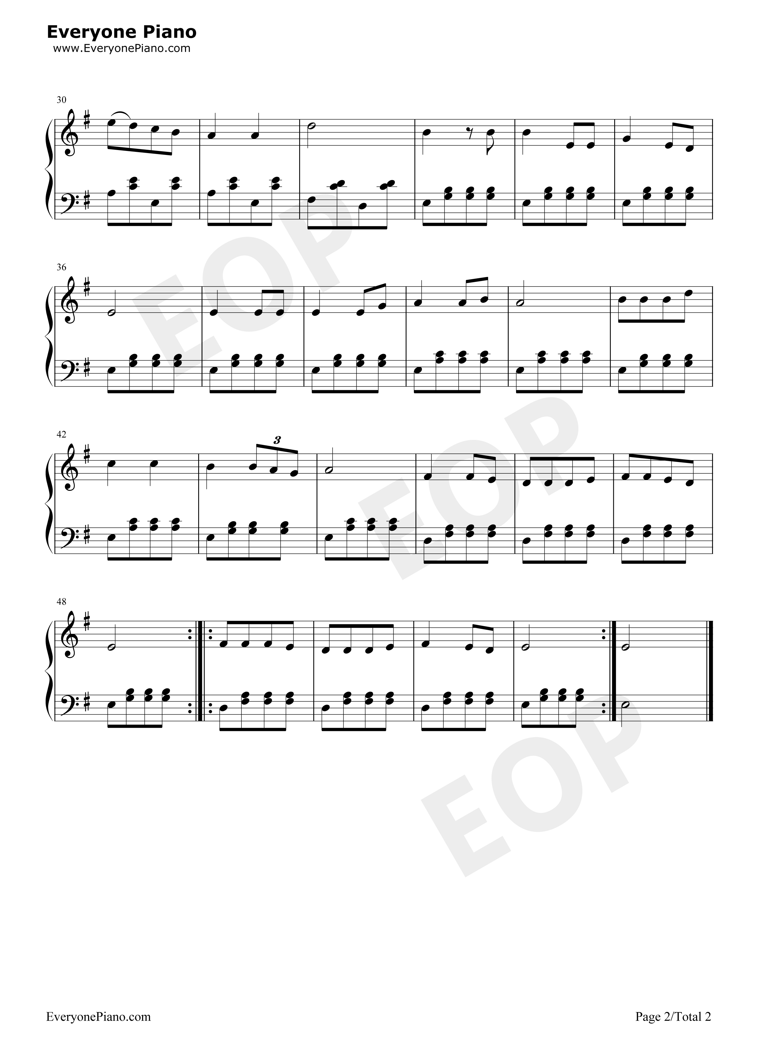 乡间的小路钢琴谱_叶佳修