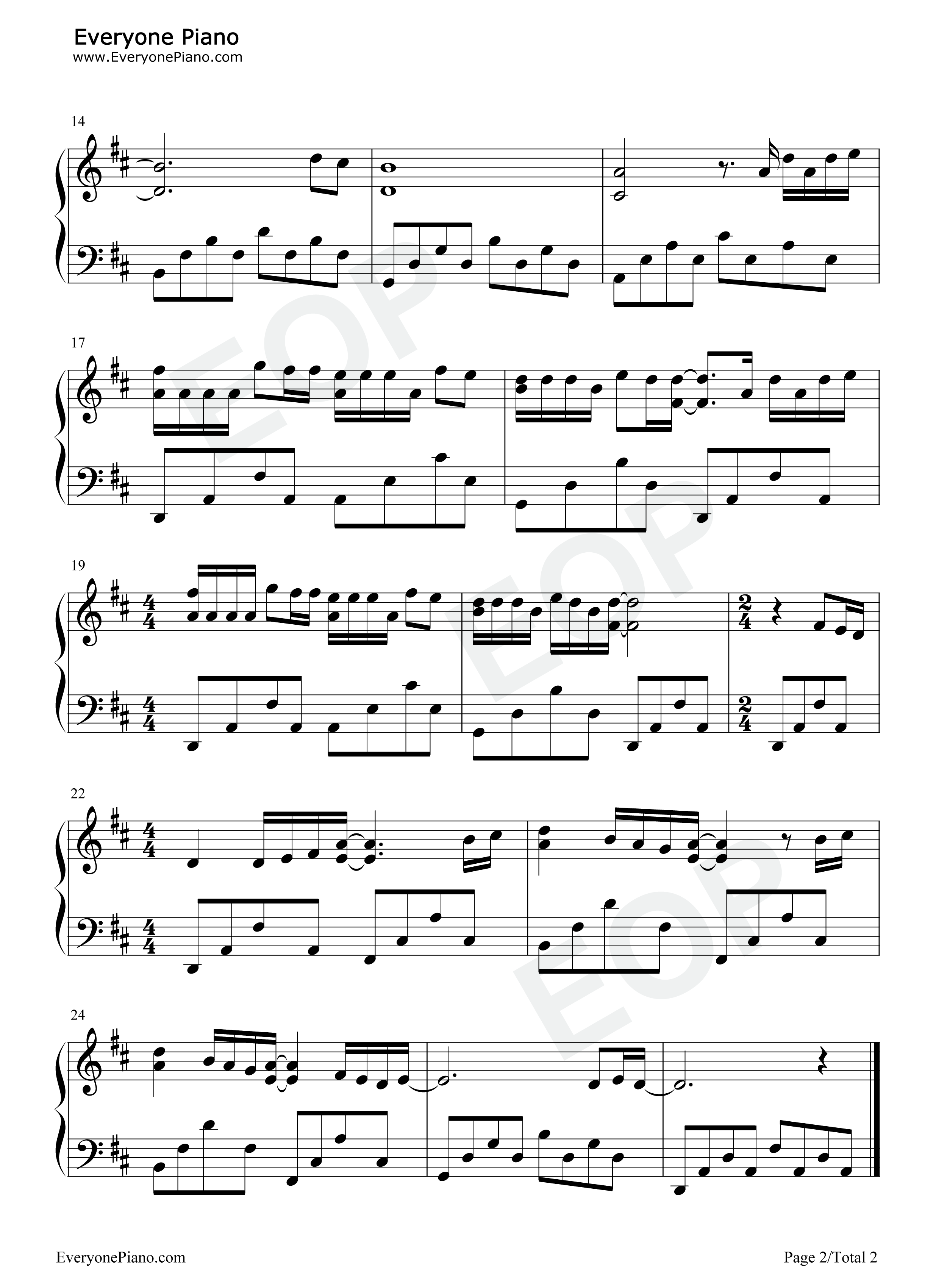 让我欢喜让我忧钢琴谱_周华健