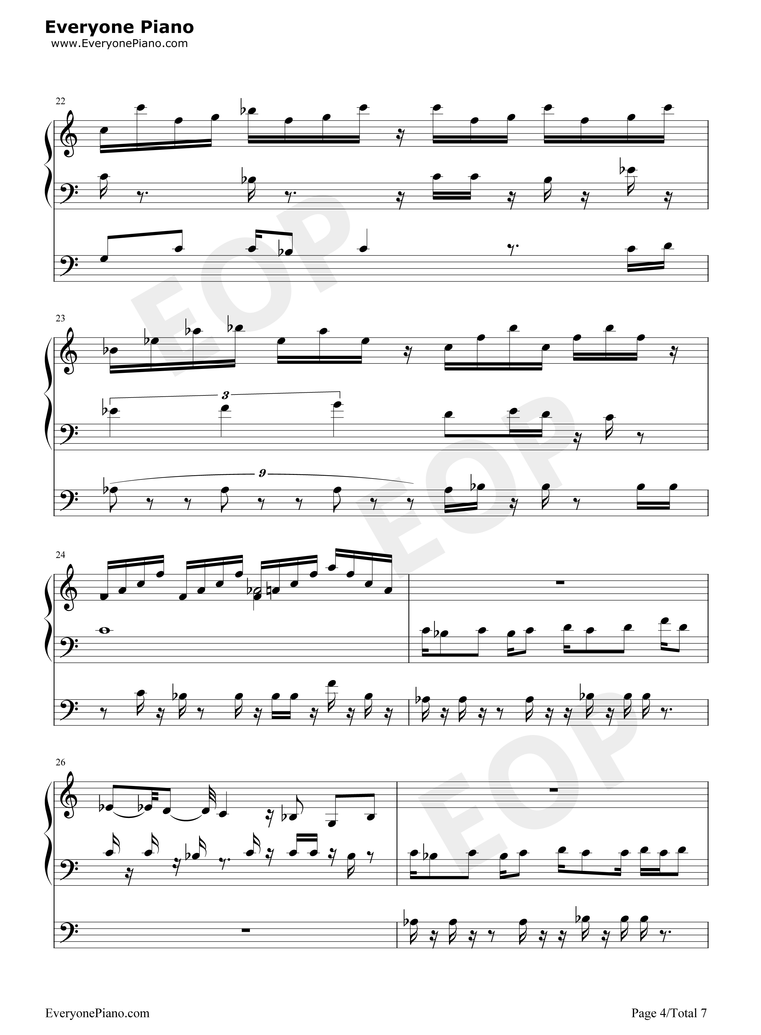 植物大战僵尸钢琴谱_Plants_vs._Zombies