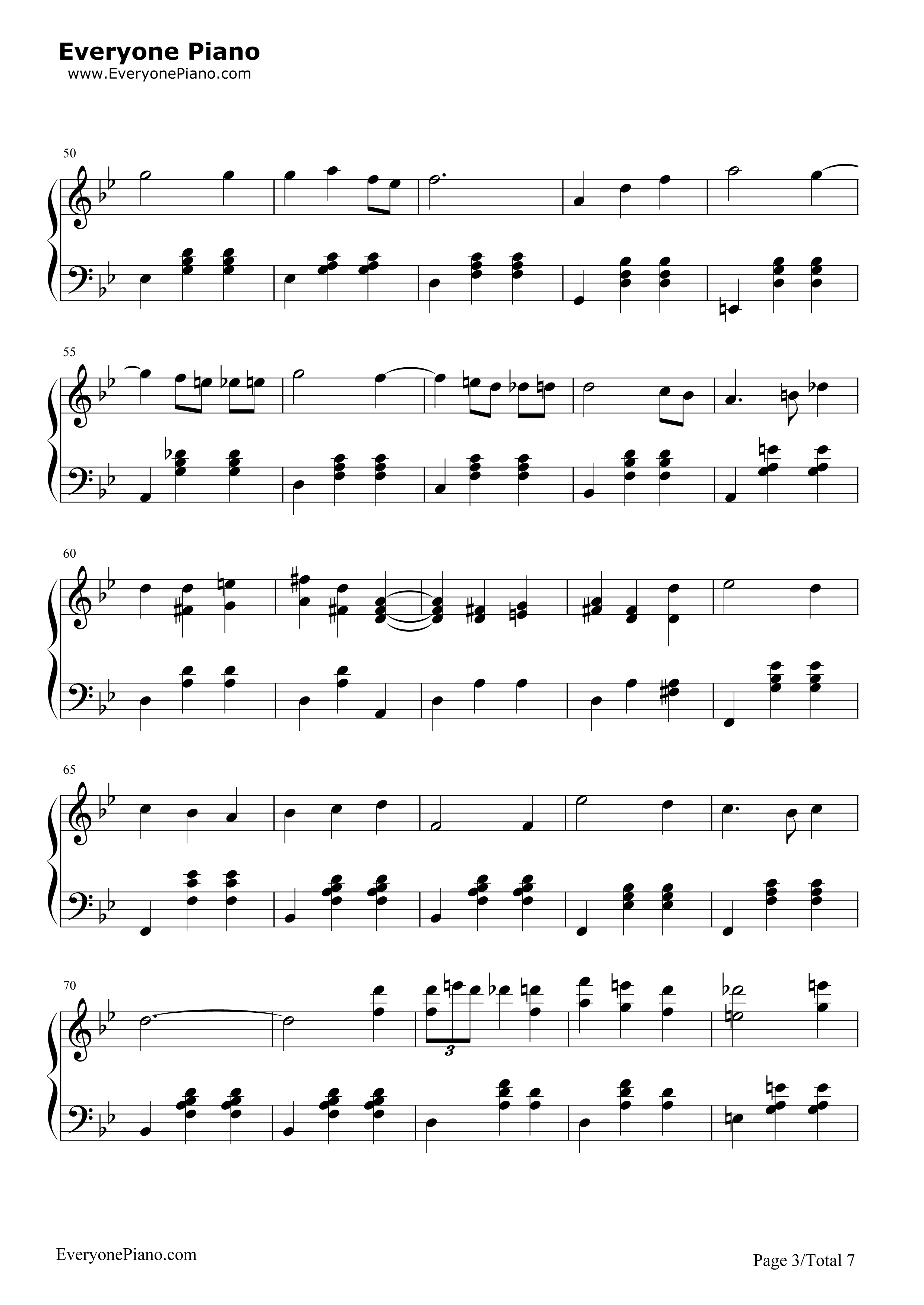 人生的旋转木马_钢琴谱_久石让_宫崎骏