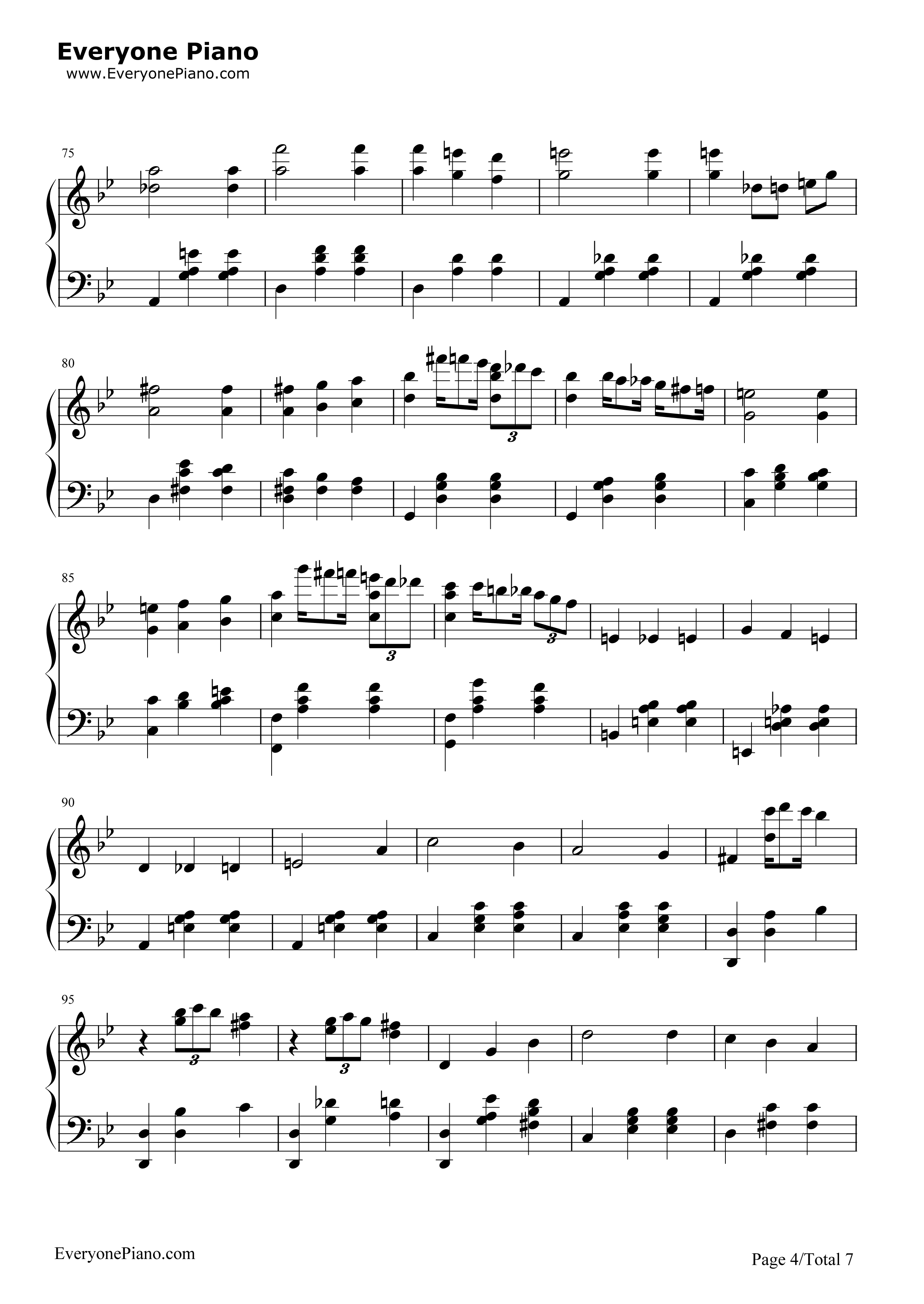 人生的旋转木马_钢琴谱_久石让_宫崎骏