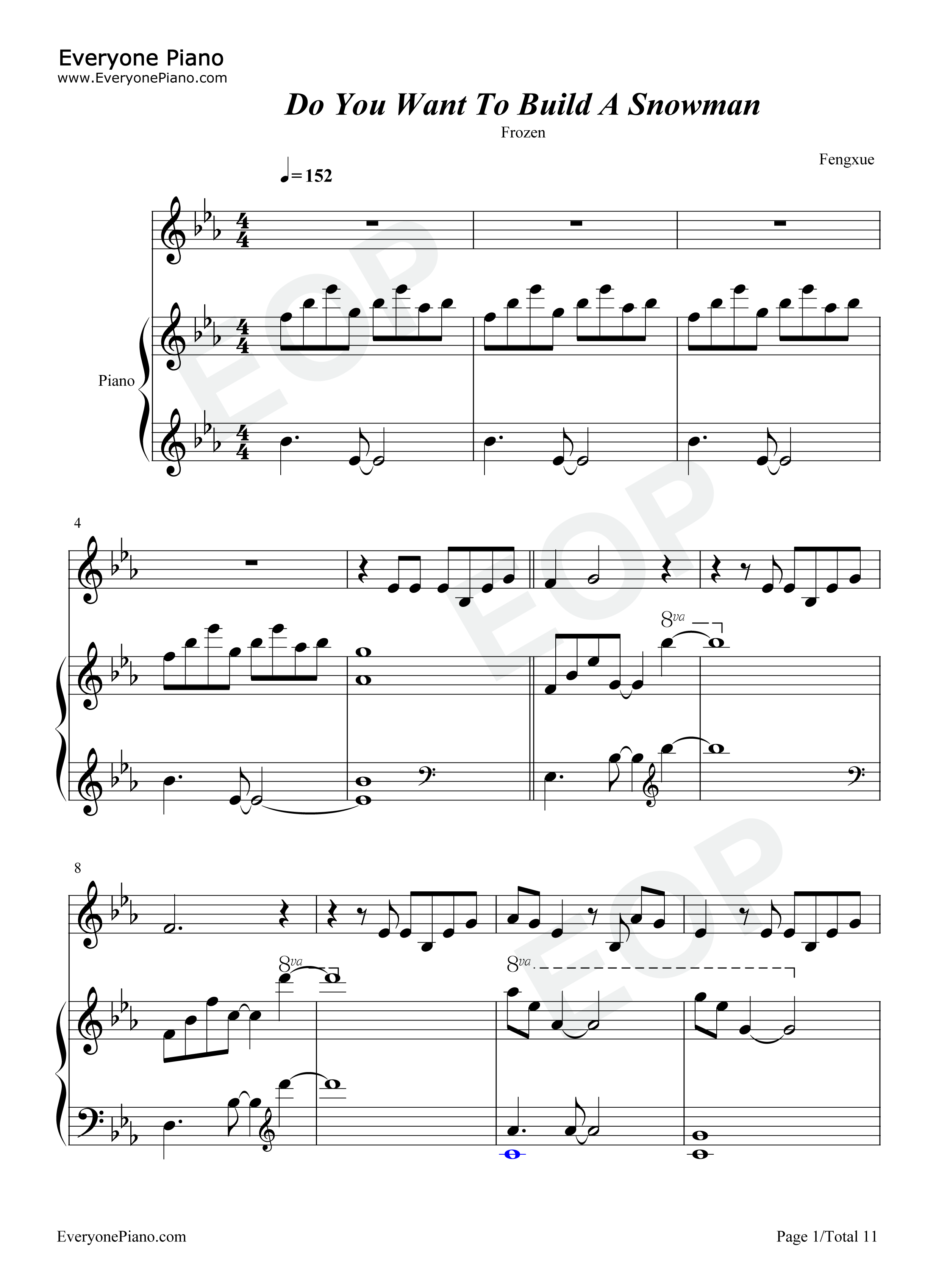 Do_You_Want_to_Build_a_Snowman钢琴谱_Kristen_Bell