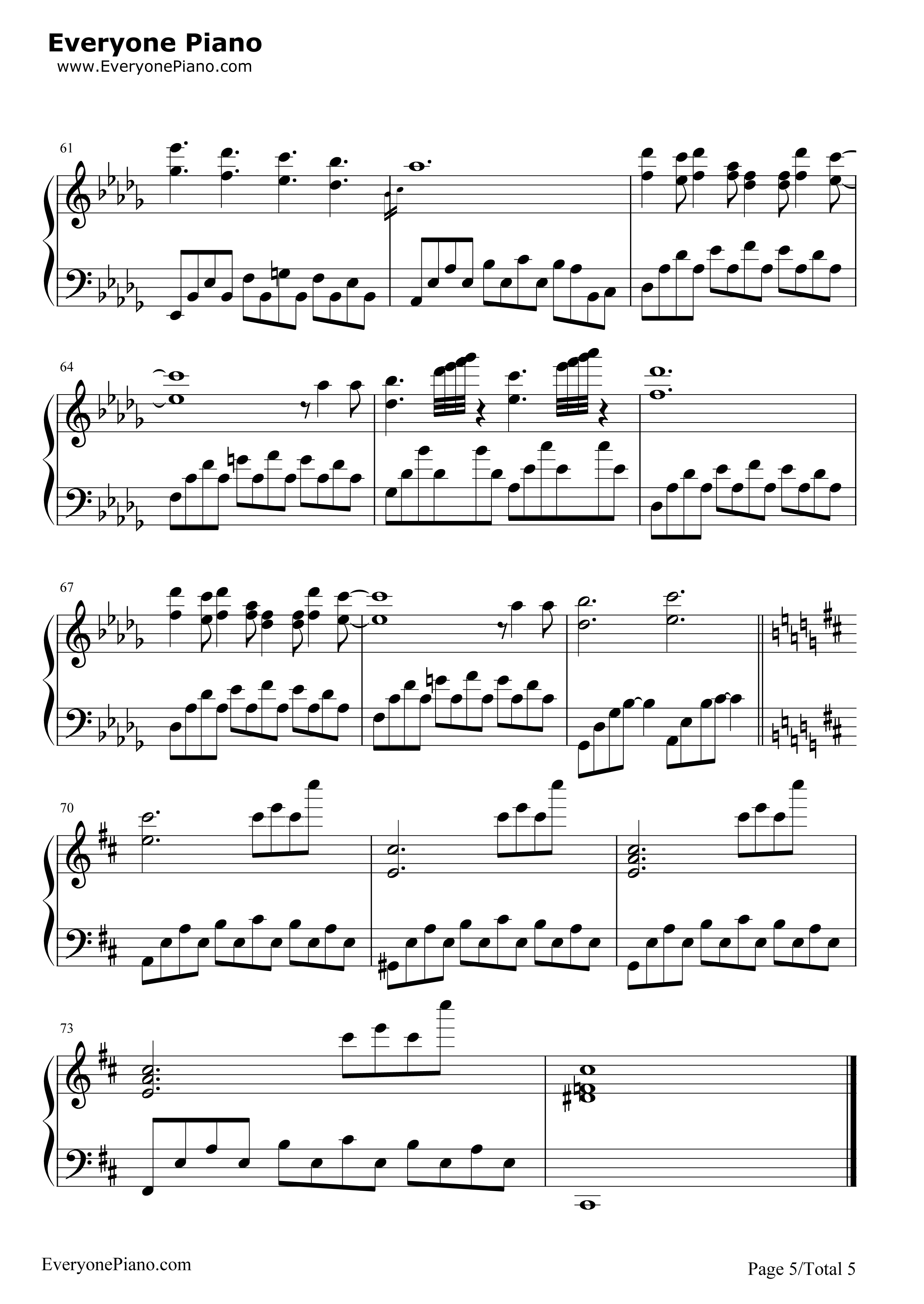 散步钢琴谱_久石让__Joe_Hisaishi_宫崎骏