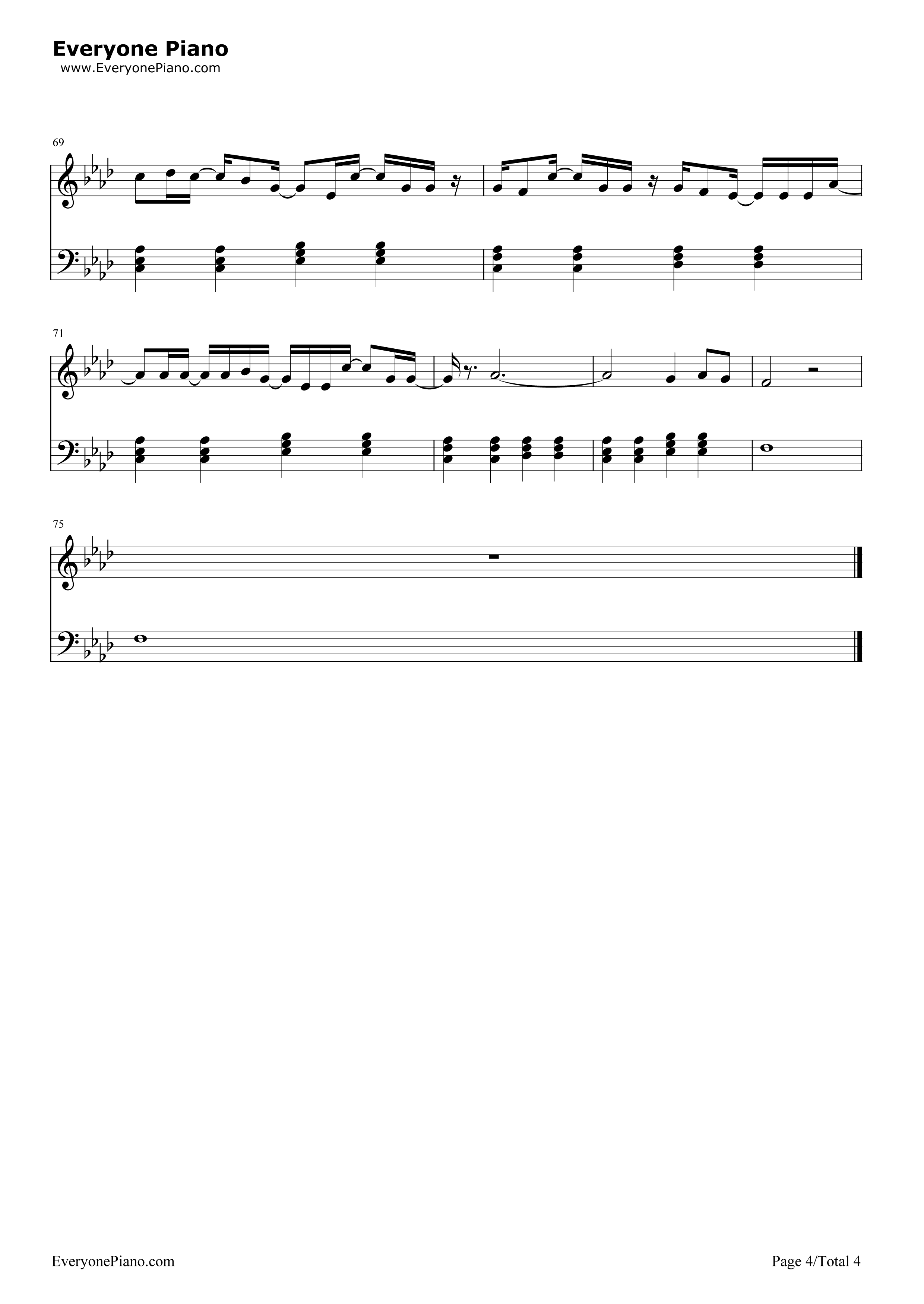 Human钢琴谱_Christina_Perri