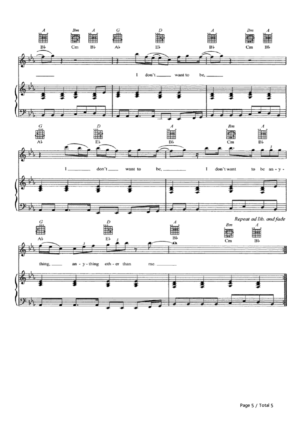 I_Don't_Want_to_Be钢琴谱_Gavin_DeGraw