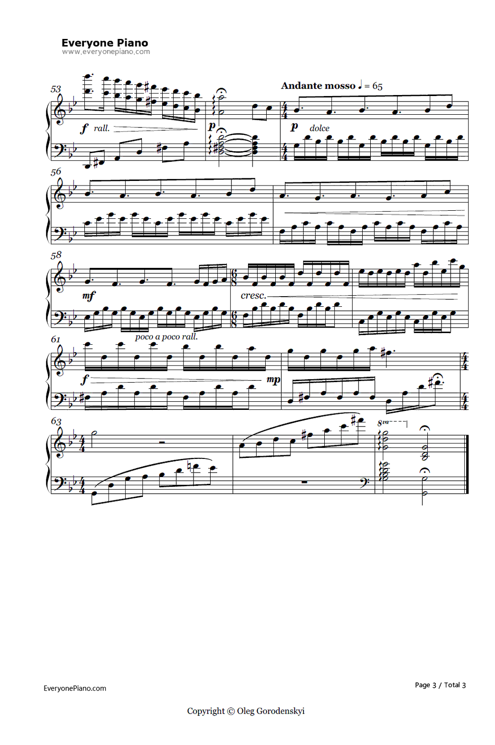 Today_I'm_the_same_as_ever钢琴谱_Oleg_Gorodenskyi