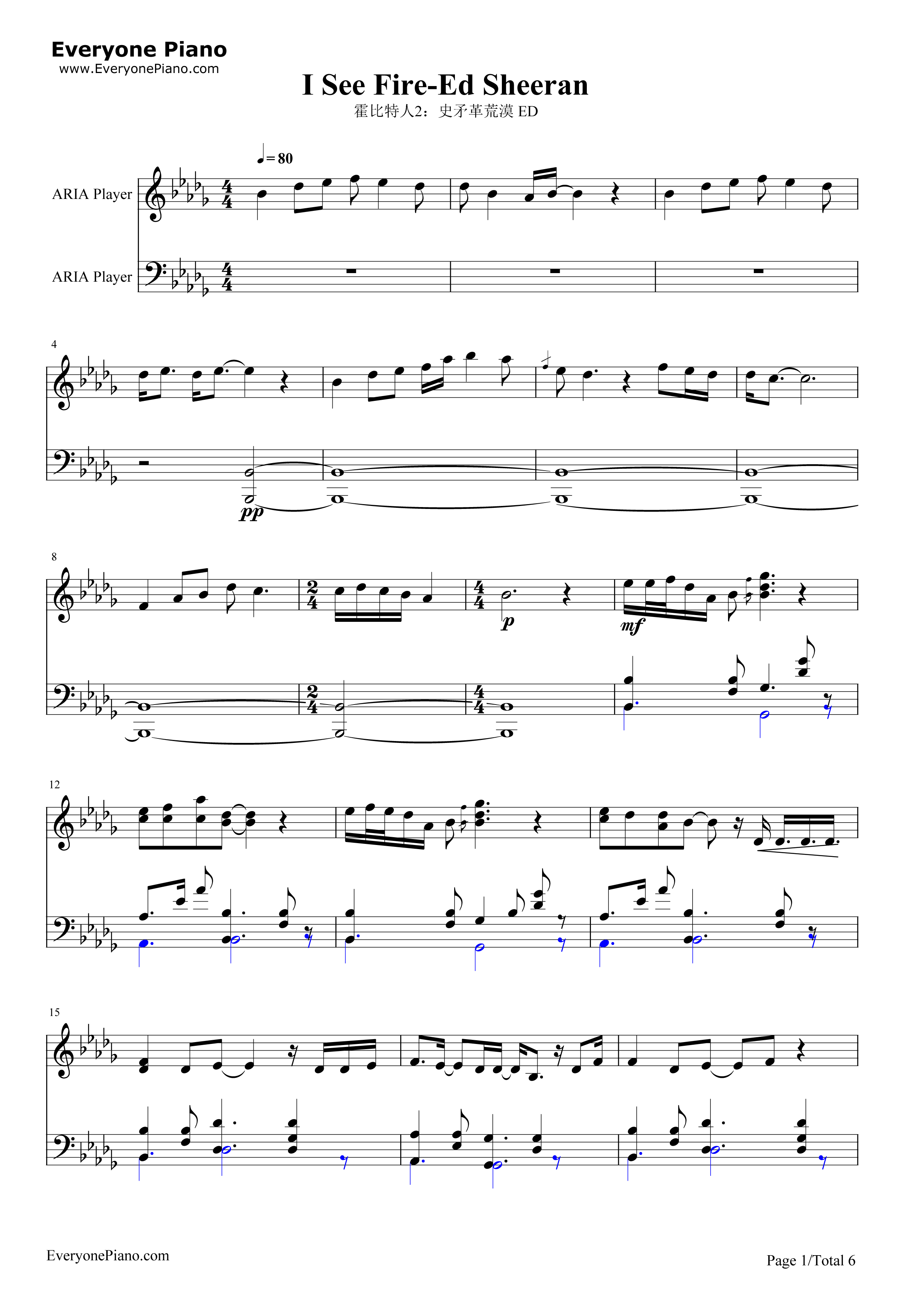 I_See_Fire钢琴谱_Ed_Sheeran