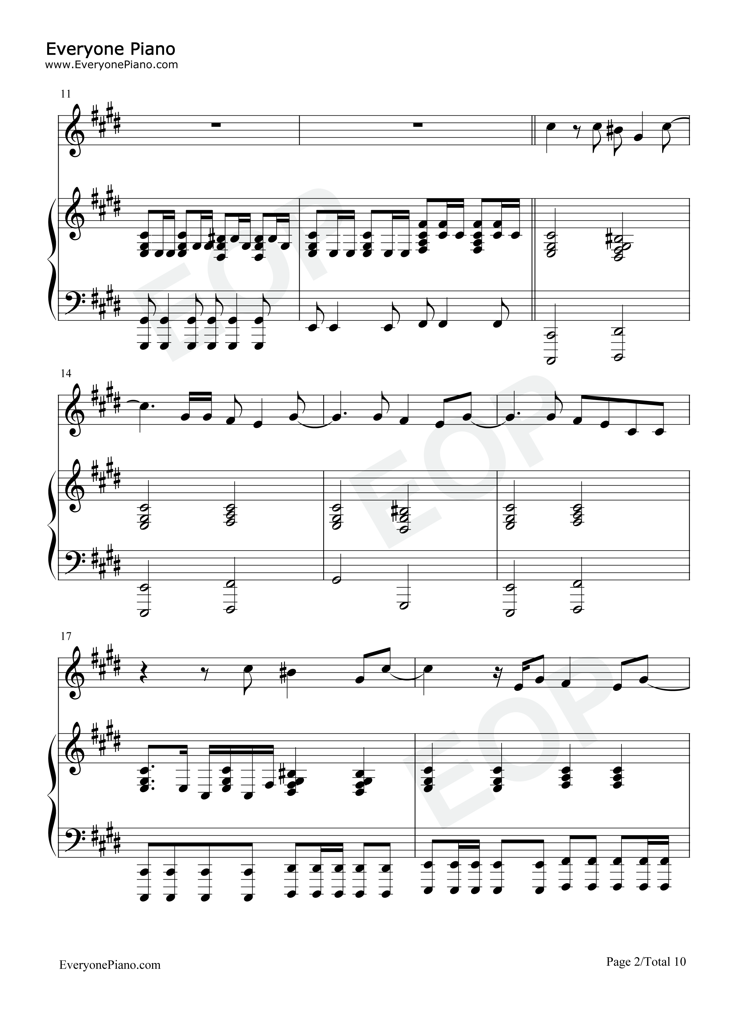 Can't_Pretend钢琴谱_Tom_Odell