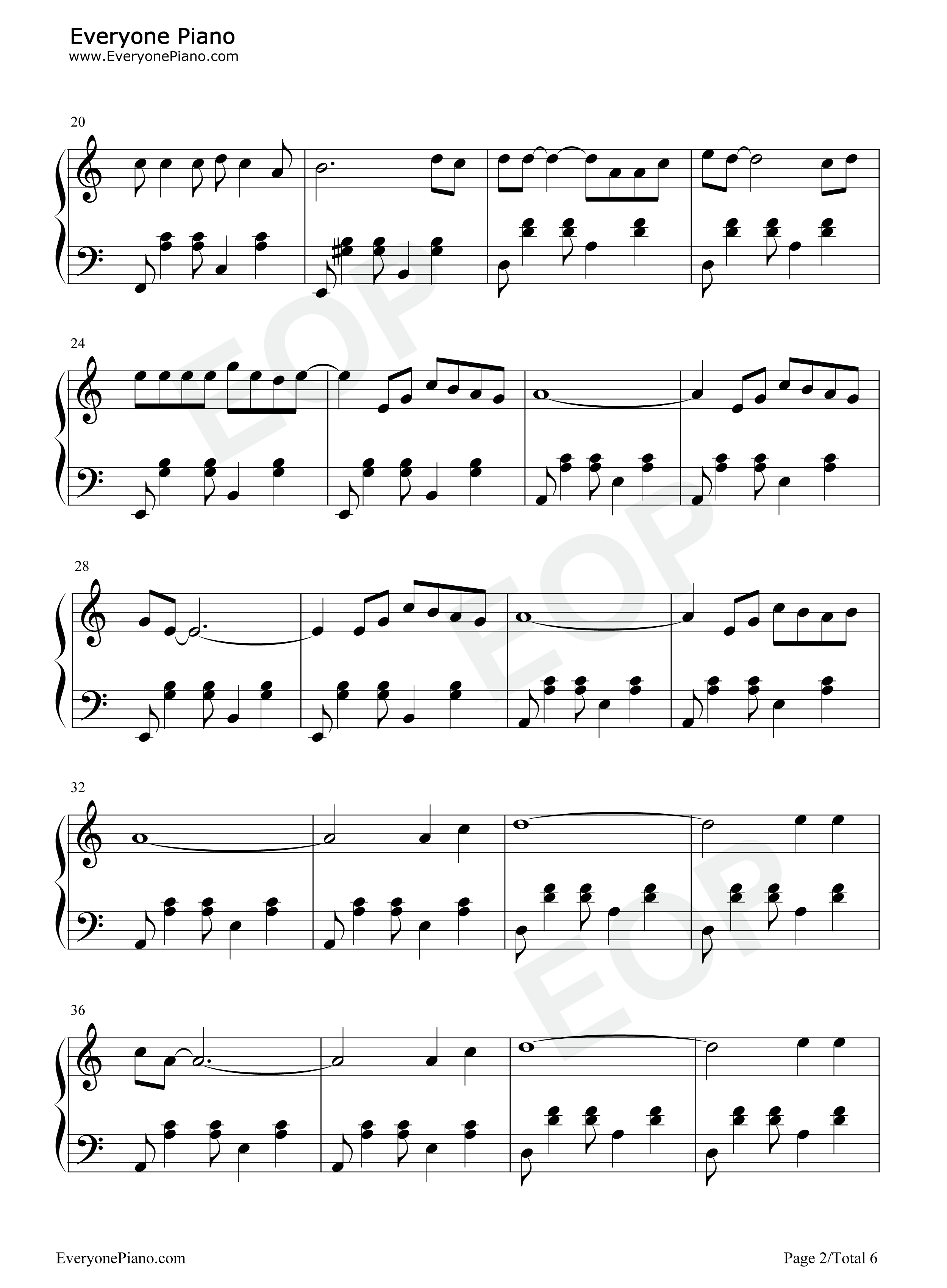 不要再来伤害我钢琴谱_张振宇