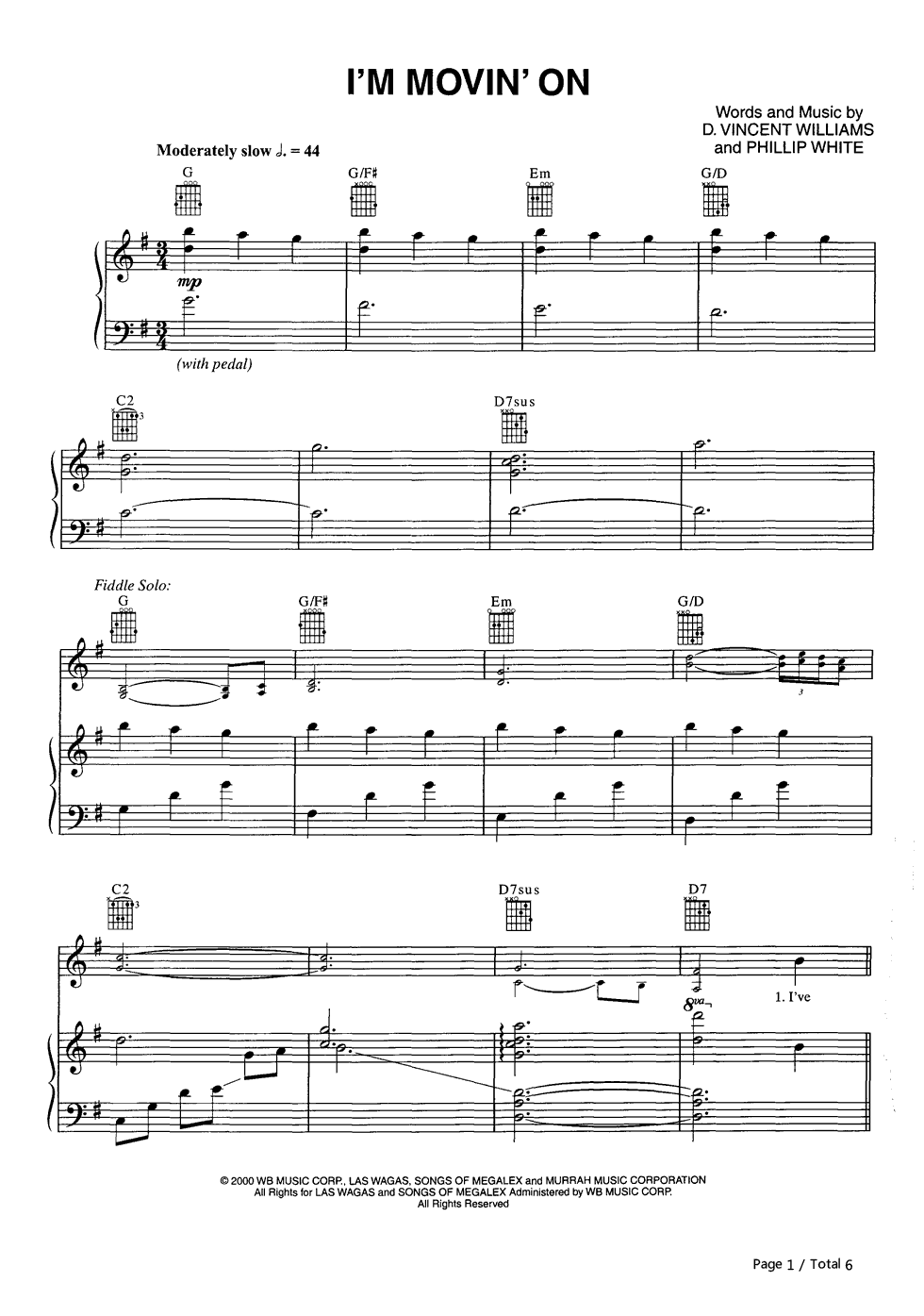 I'm_Movin'_On钢琴谱_Rascal_Flatts