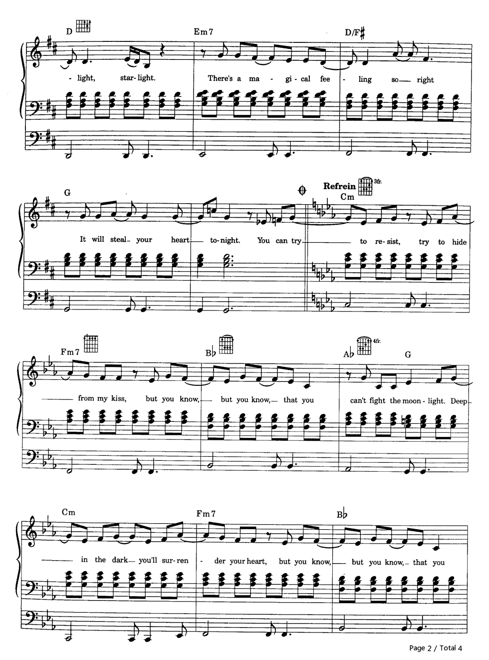 Can't_Fight_the_Moonlight钢琴谱_LeAnn_Rimes