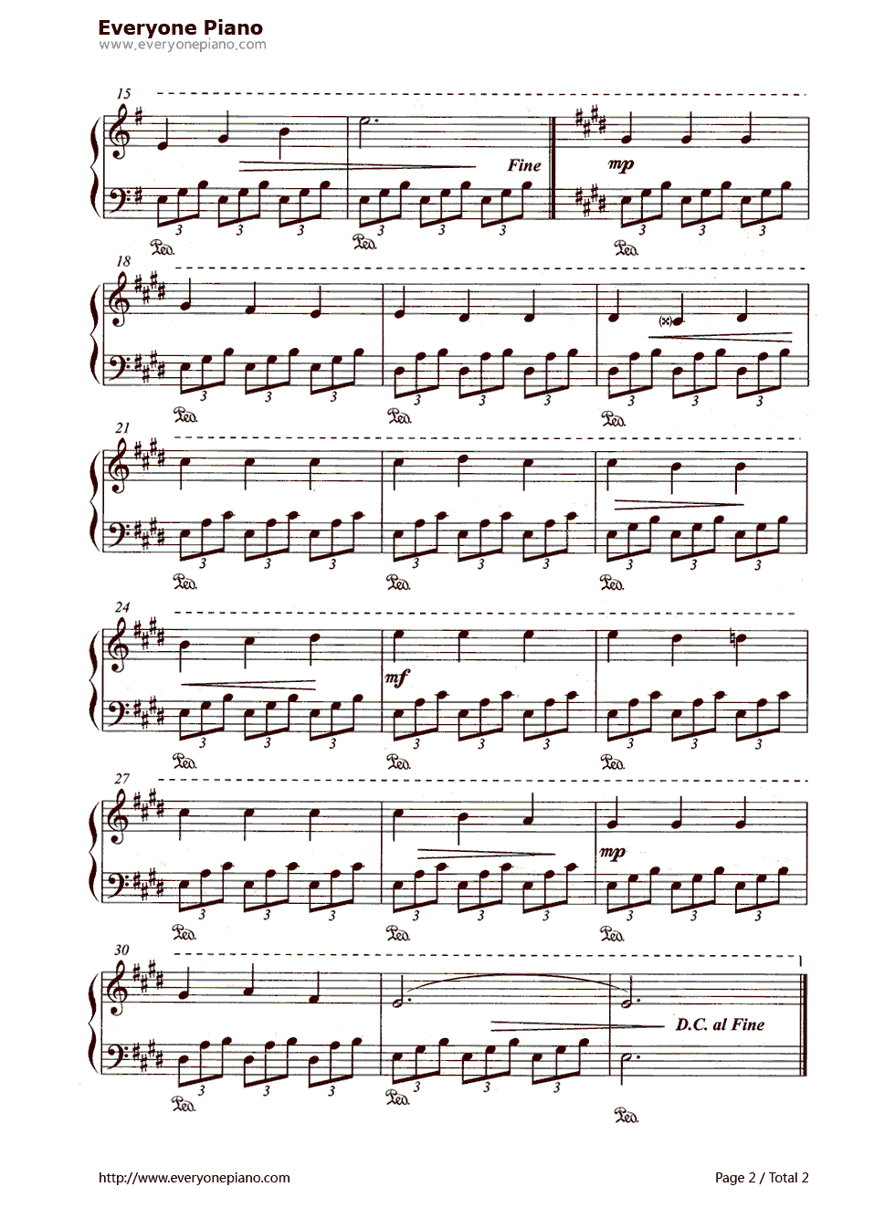 爱的罗曼史_钢琴谱_那西索·叶佩斯