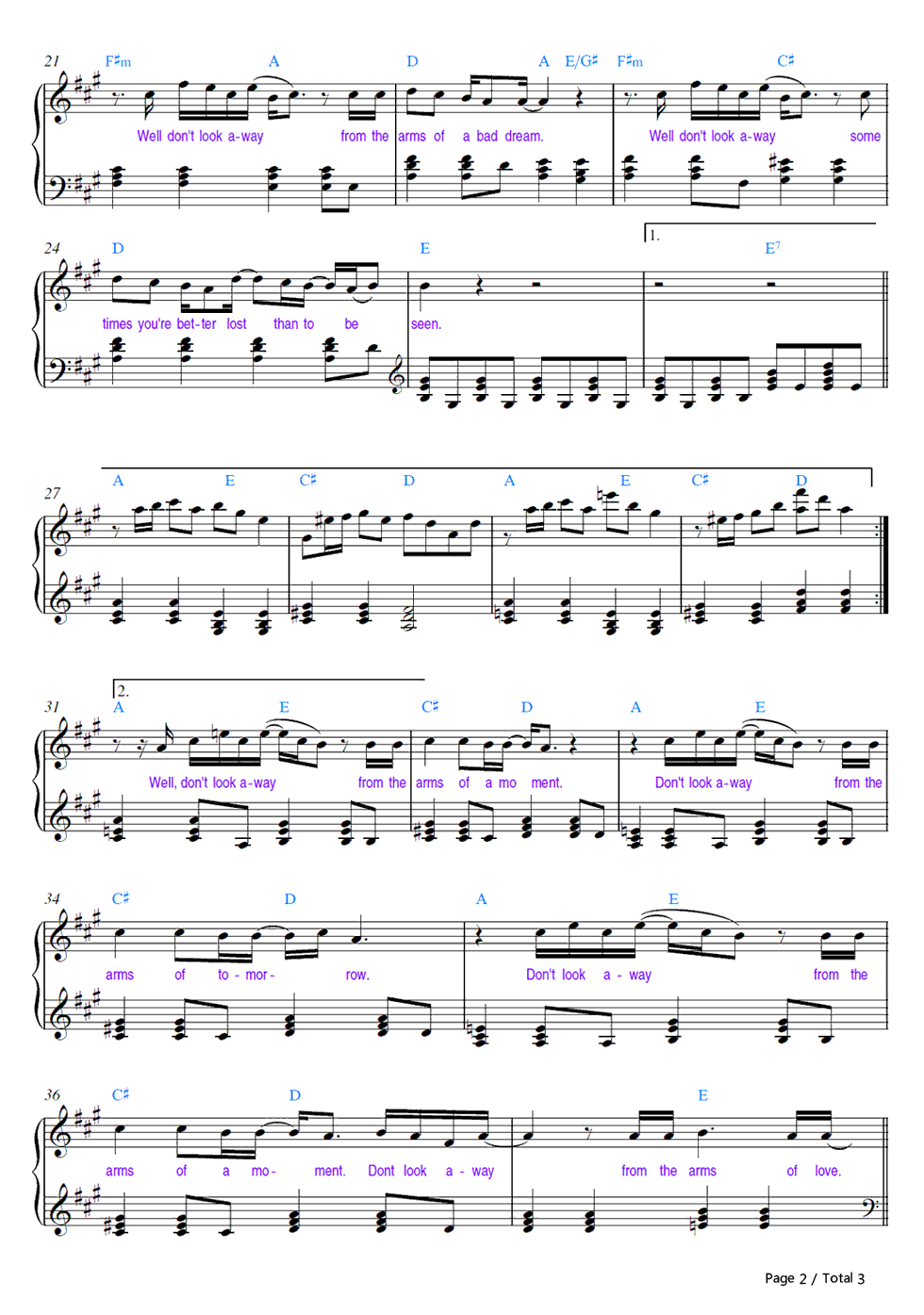 The_Forgotten钢琴谱_Green_Day