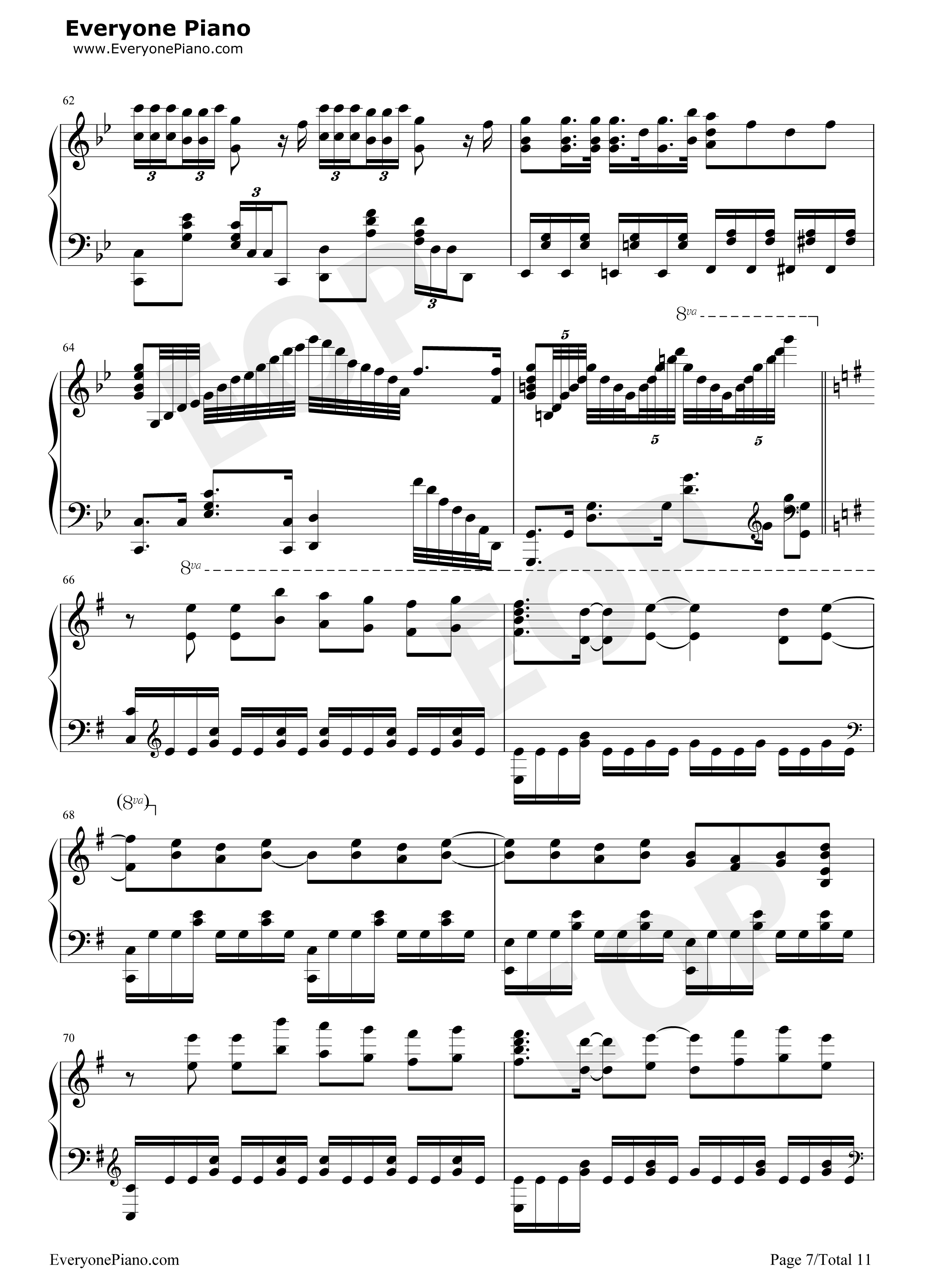 吹雪钢琴谱_西泽幸奏