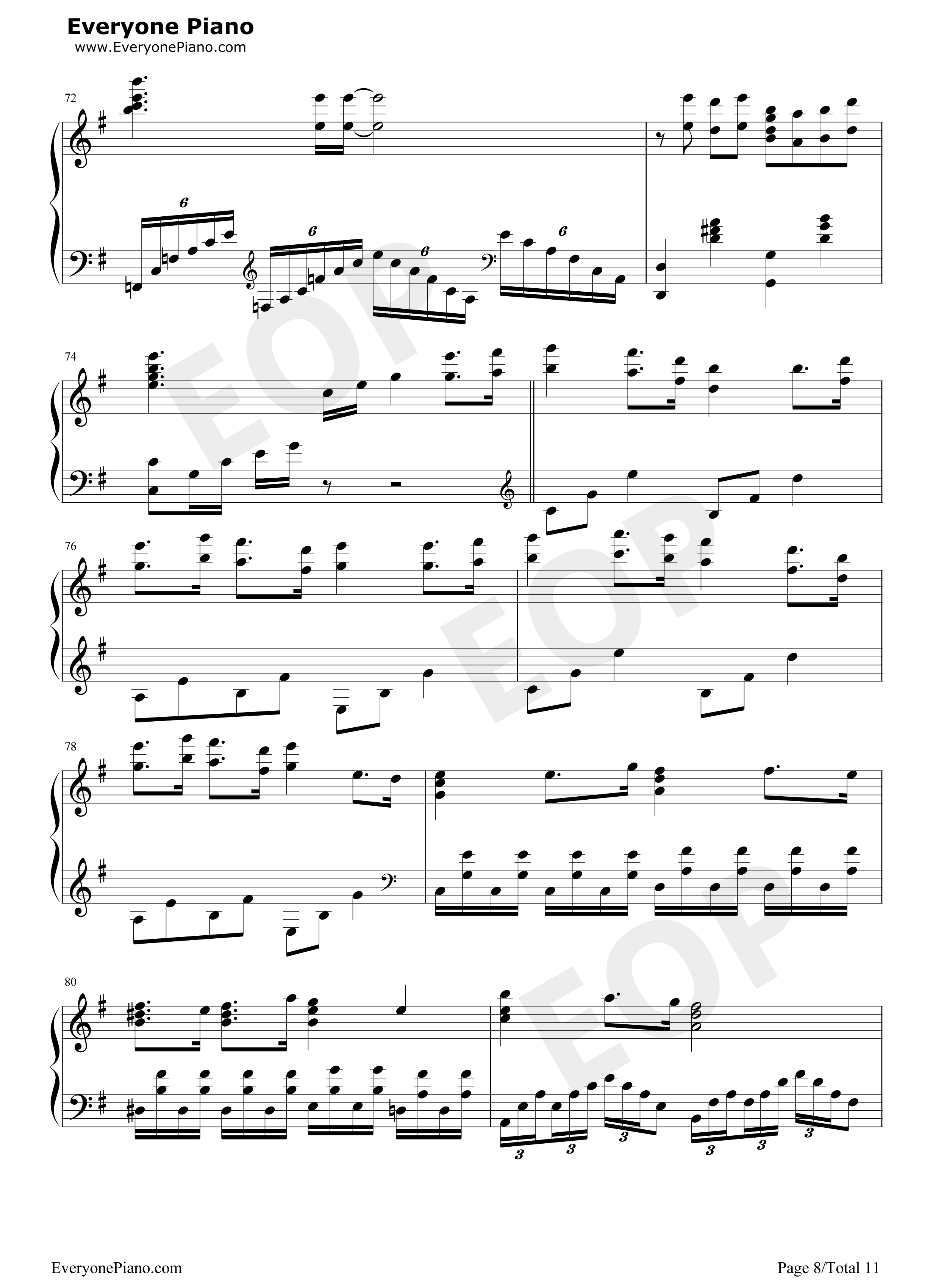 吹雪钢琴谱_西泽幸奏