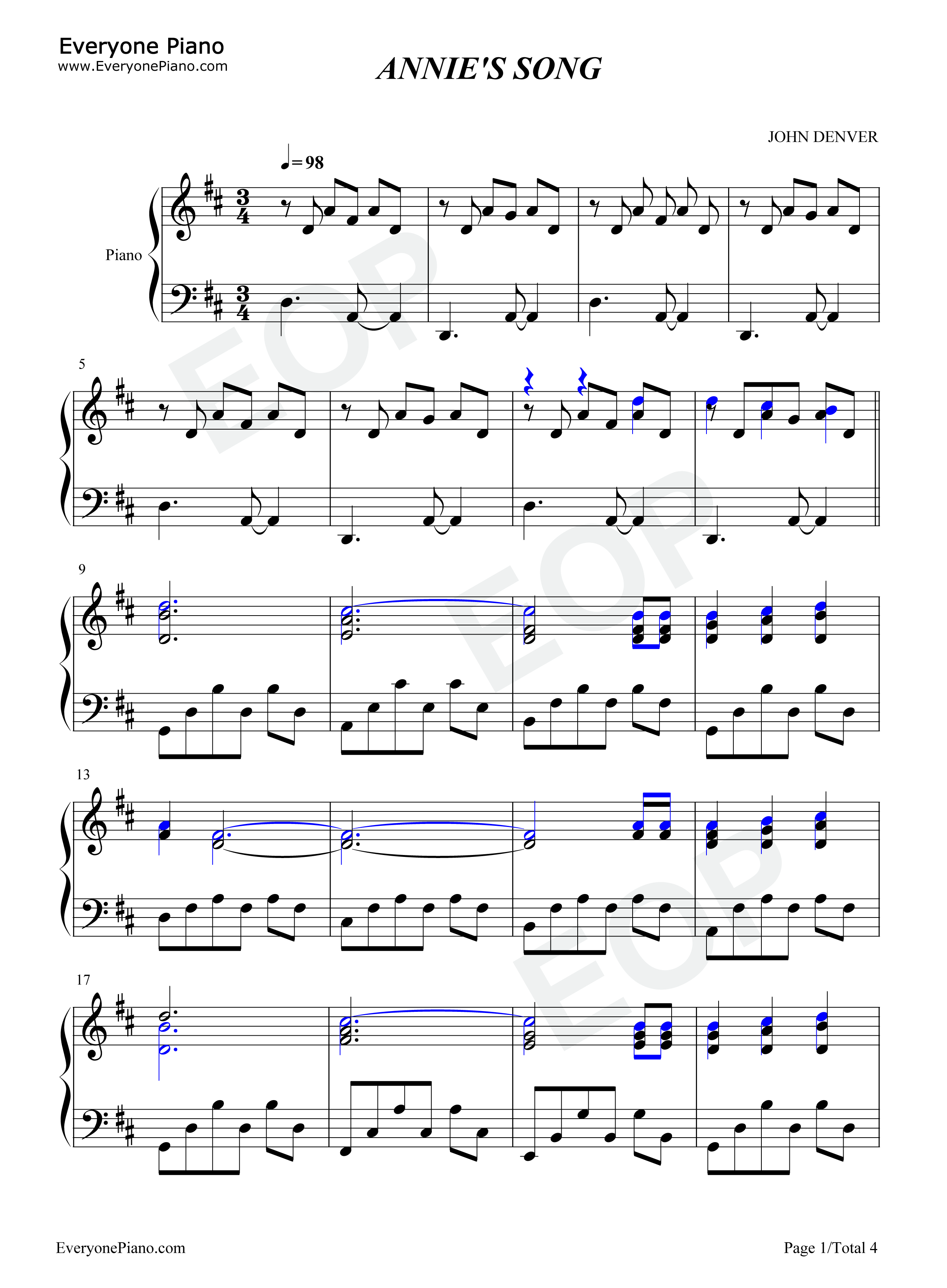 Annie's_Song钢琴谱_John_Denver