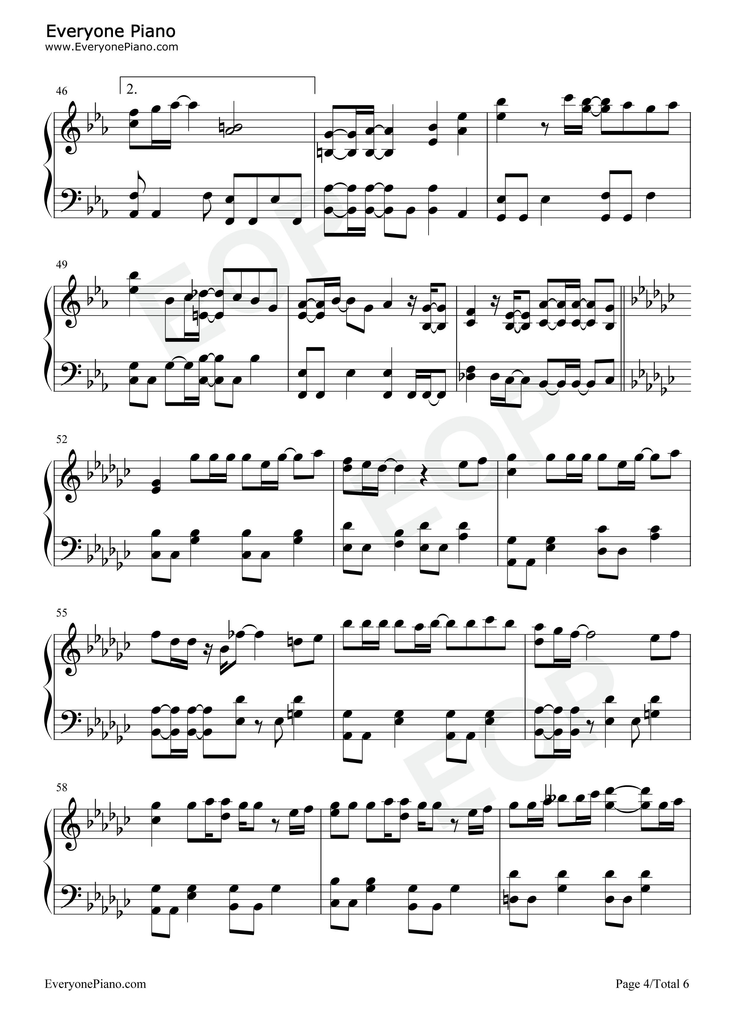 青春赋钢琴谱_桃色幸运草Z