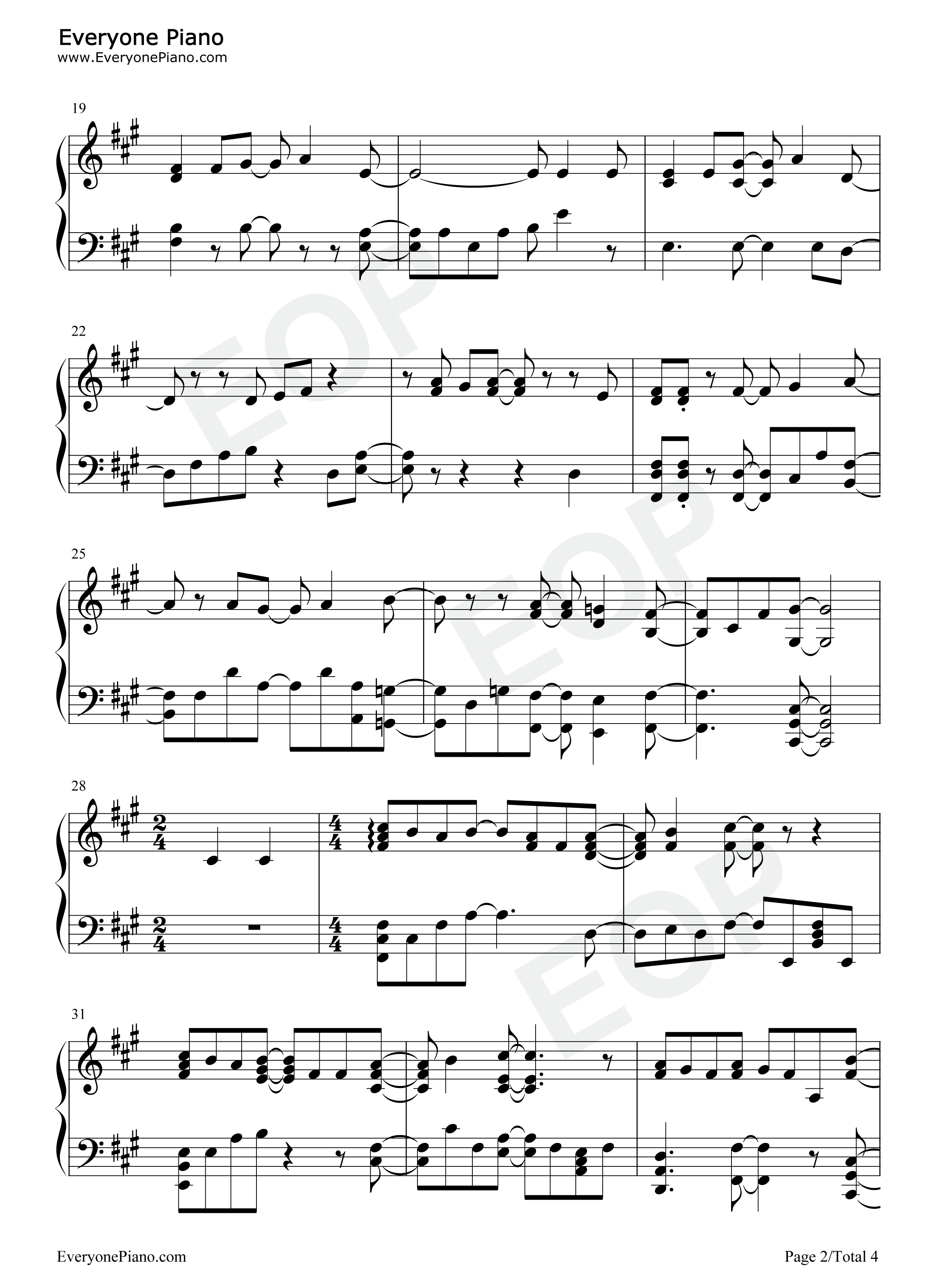 禁断のレジスタンス钢琴谱_水树奈奈