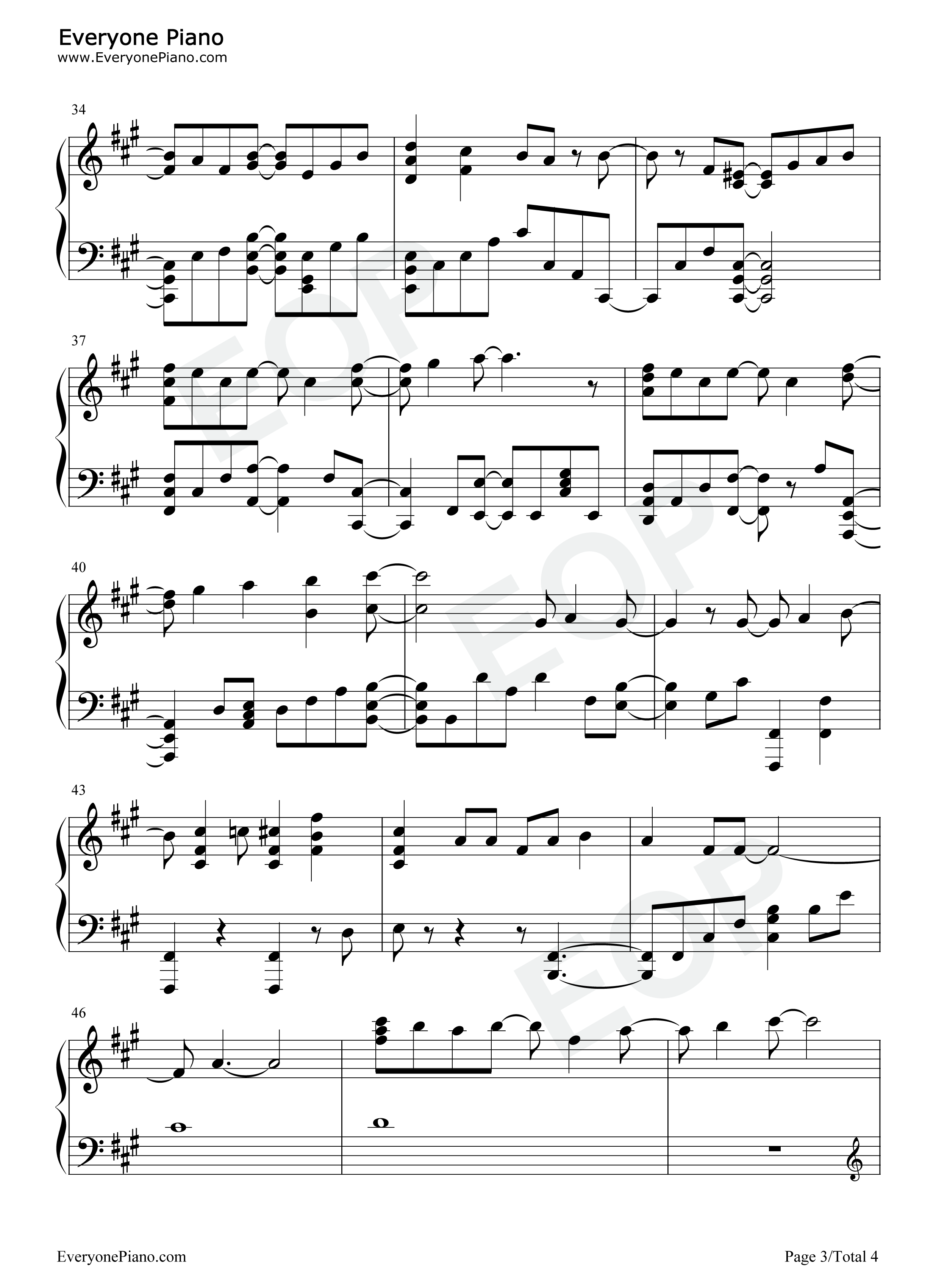 禁断のレジスタンス钢琴谱_水树奈奈