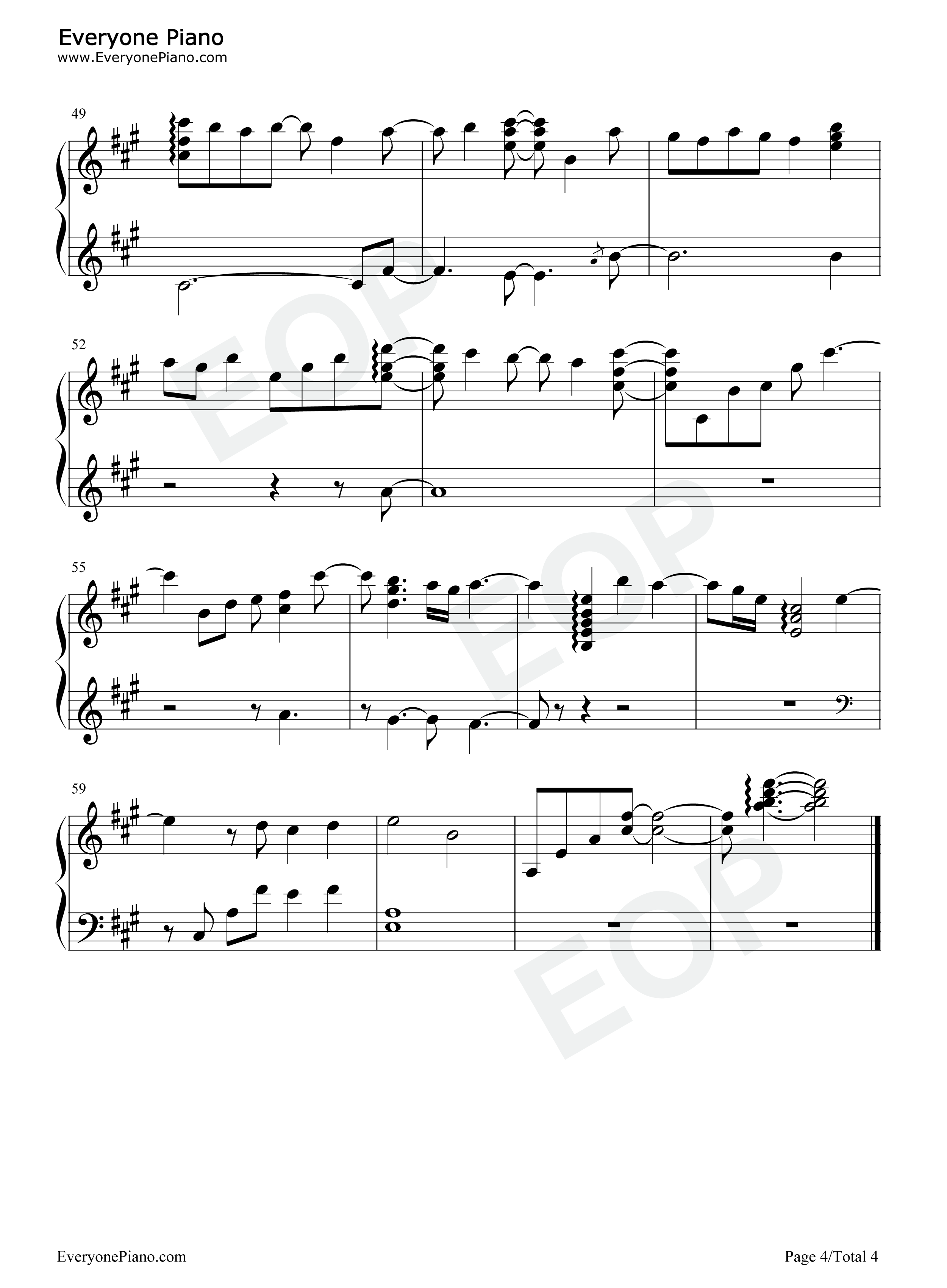 禁断のレジスタンス钢琴谱_水树奈奈