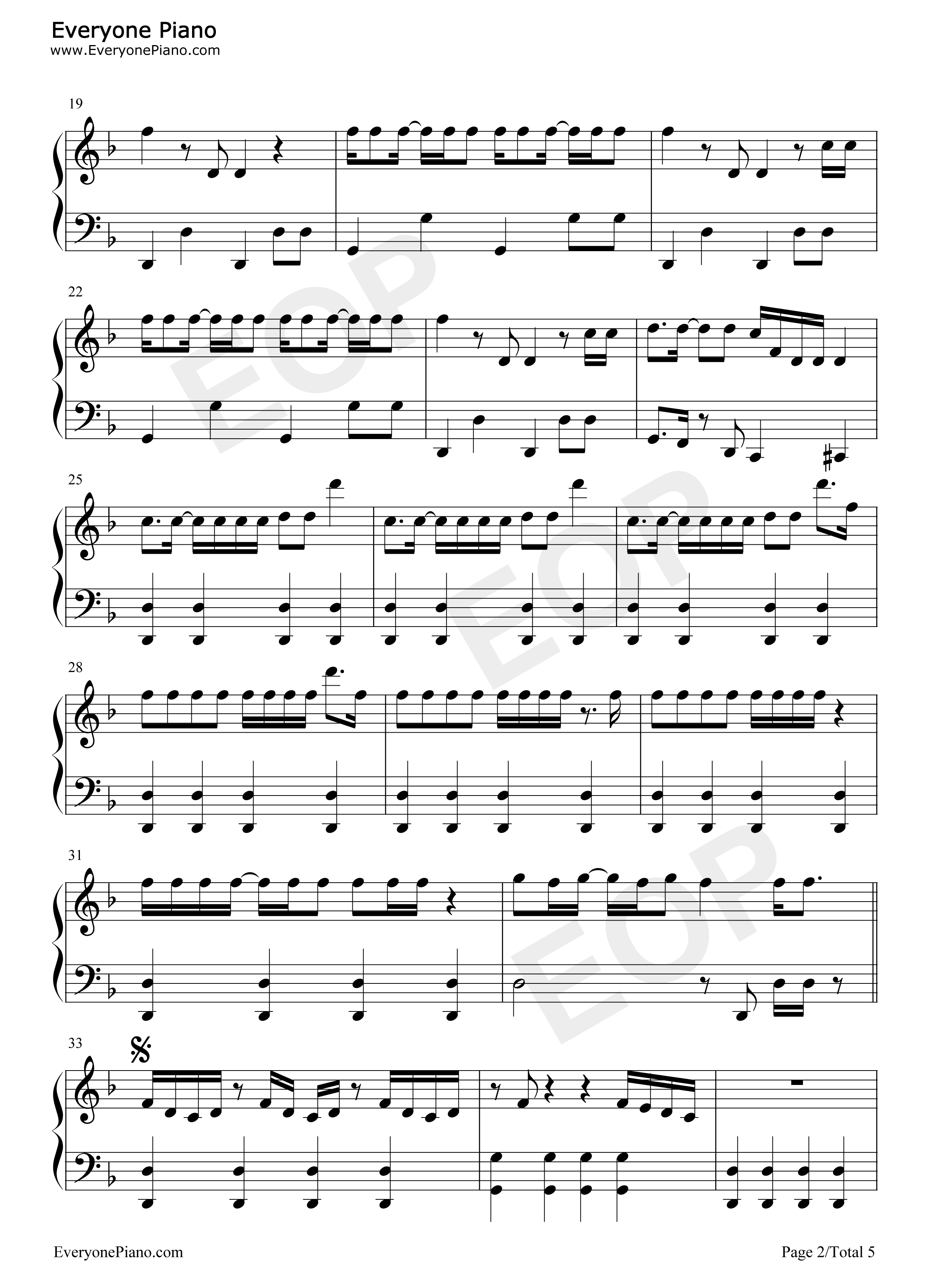 Uptown_Funk钢琴谱_Mark_Ronson_&_Bruno_Mars