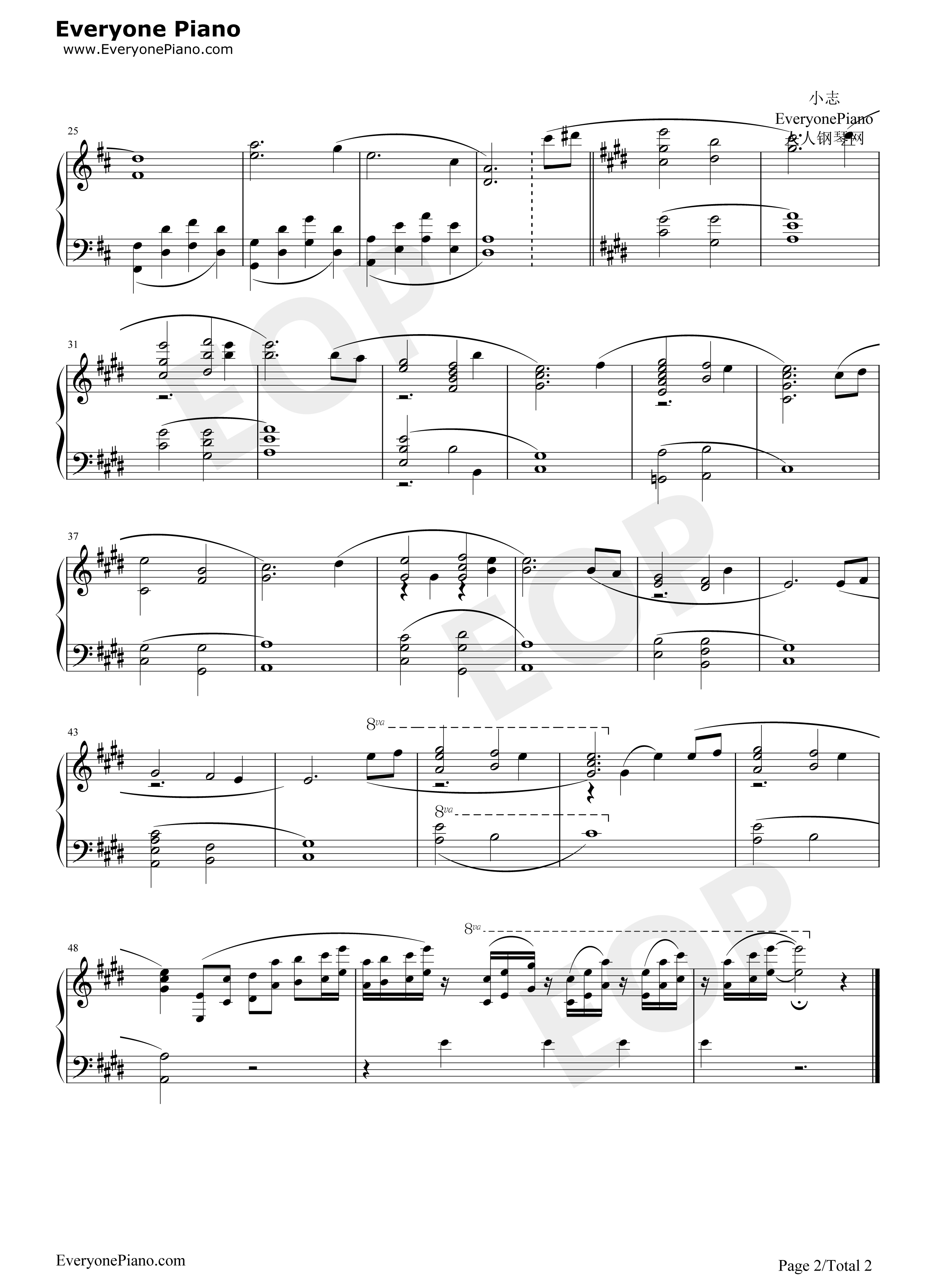 回忆遥远的往日钢琴谱_天门