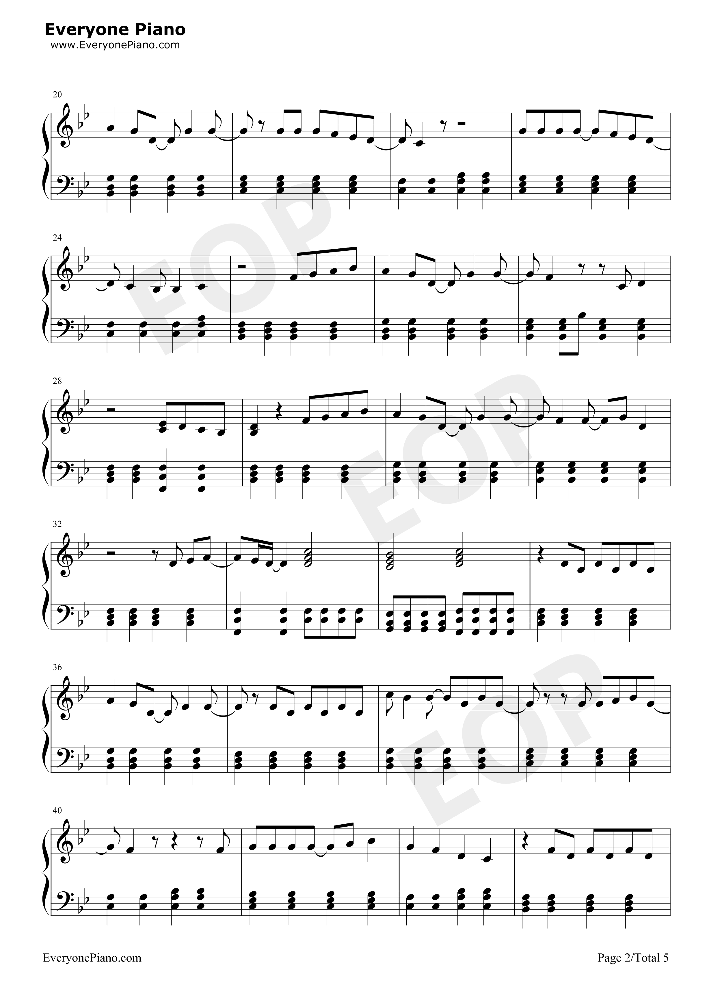 Way_Back_Into_Love钢琴谱_Haley_Bennett__Hugh_Grant