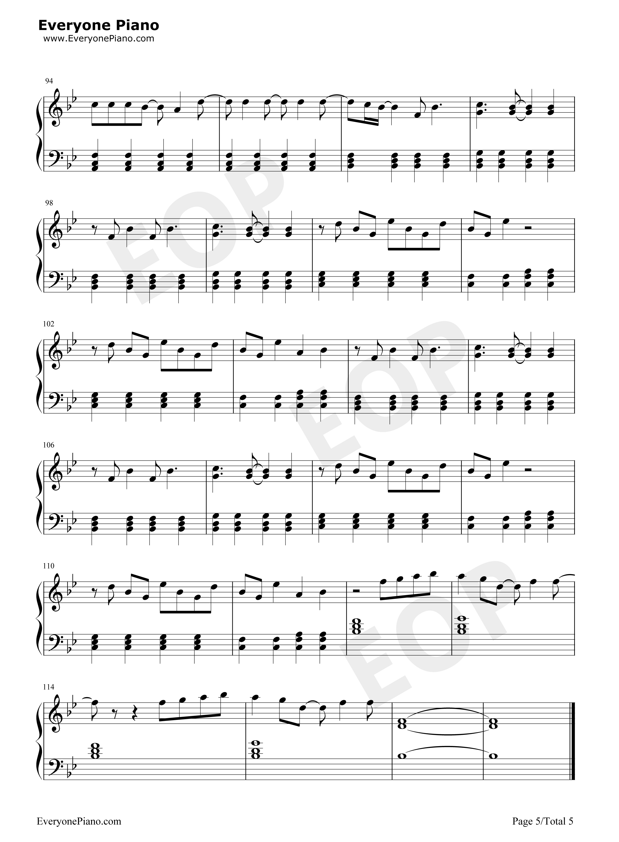 Way_Back_Into_Love钢琴谱_Haley_Bennett__Hugh_Grant