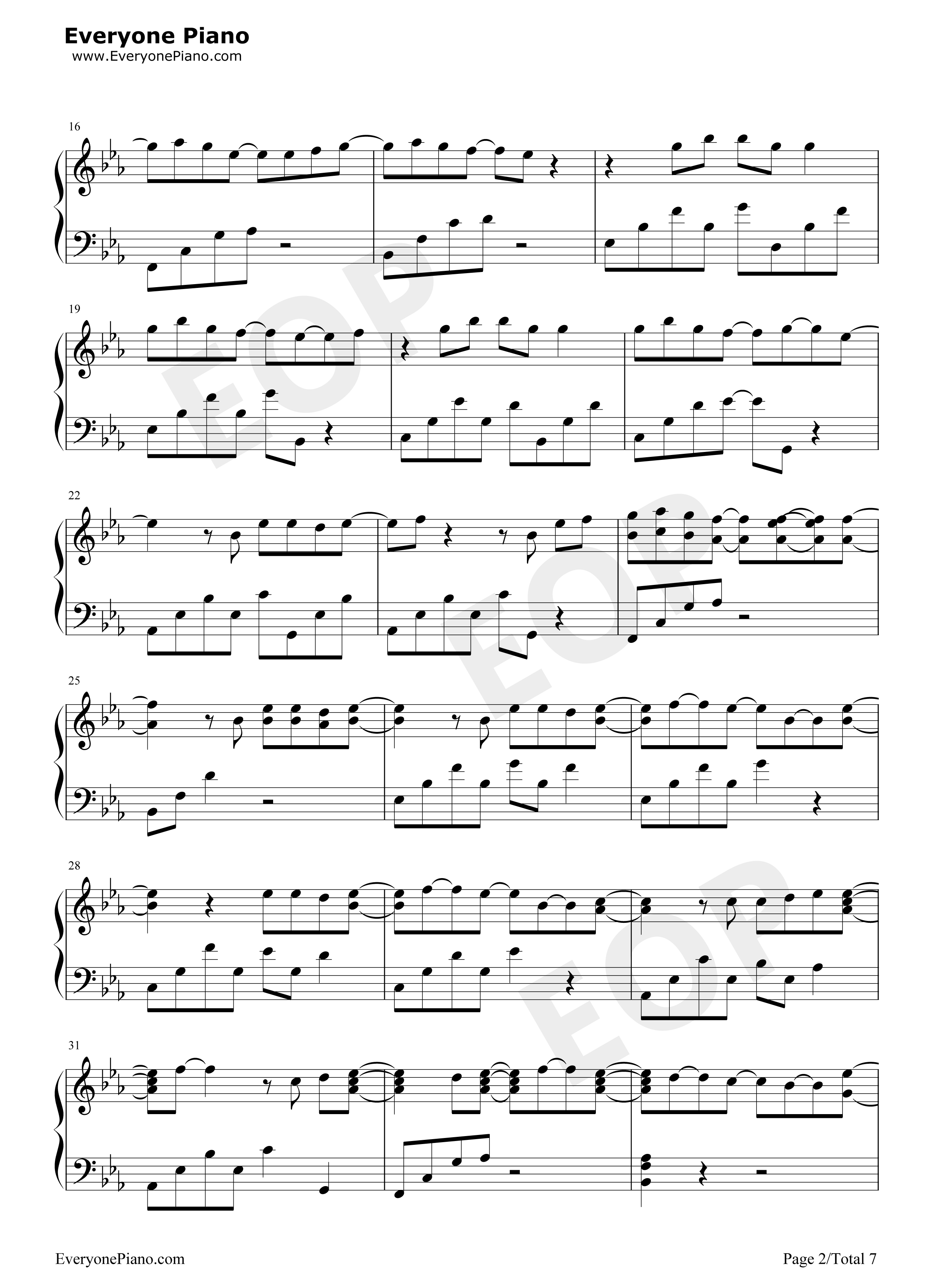 彼得潘钢琴谱_EXO