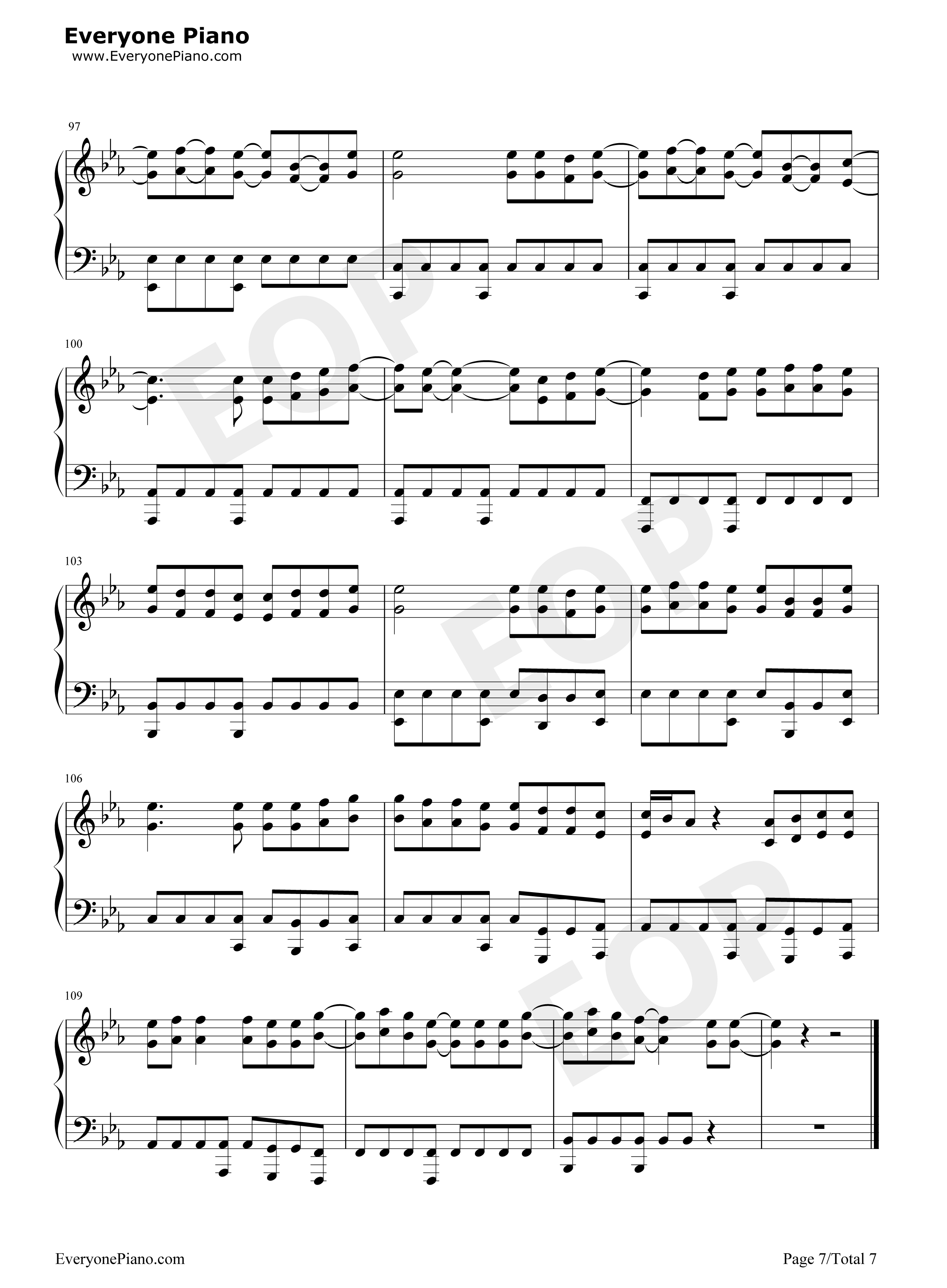 彼得潘钢琴谱_EXO