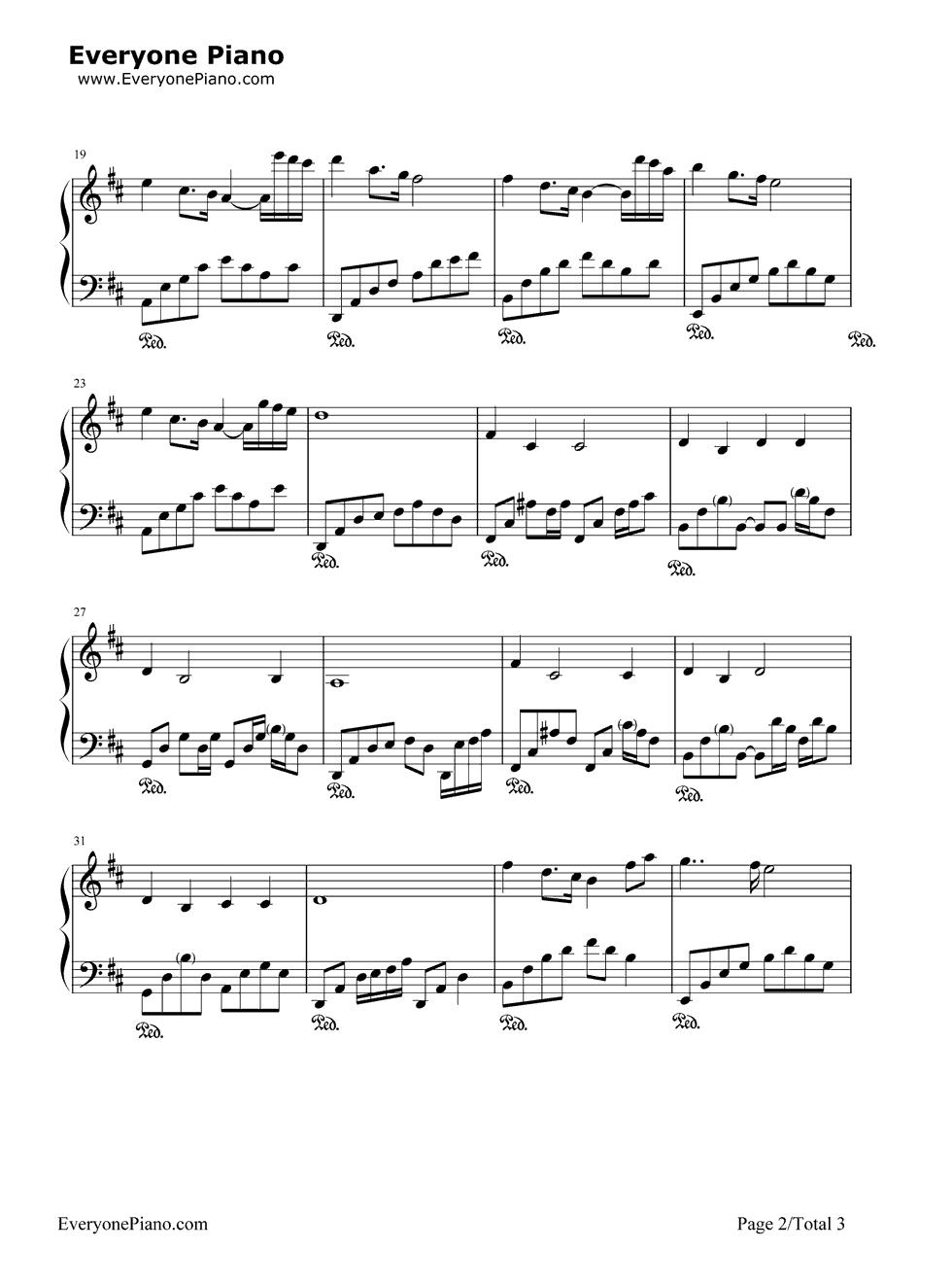 日出晨安钢琴谱_班得瑞__Bandari