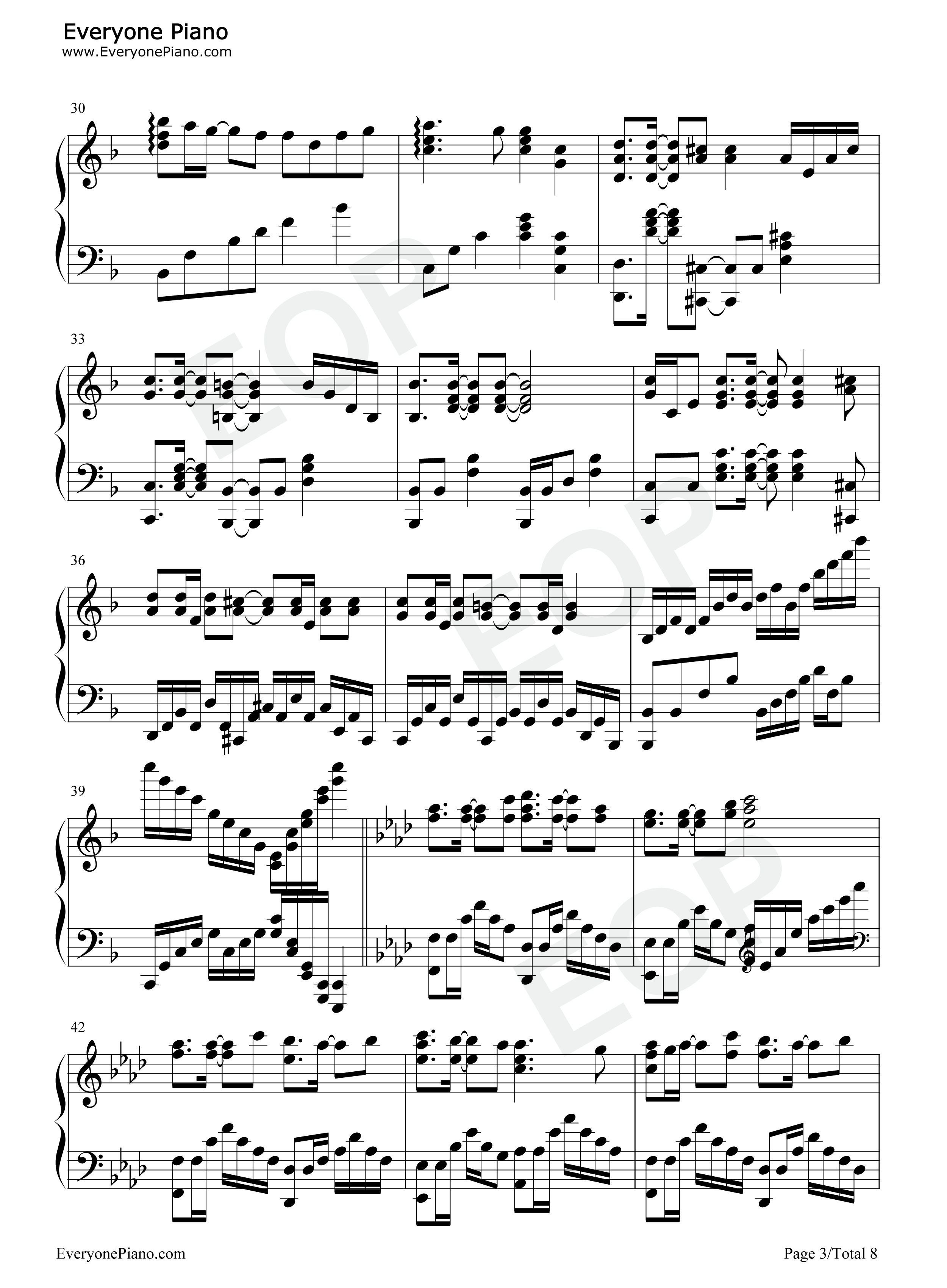 Love_is_a_Beautiful_Pain钢琴谱_CLIFF_EDGE_ft.中村舞子