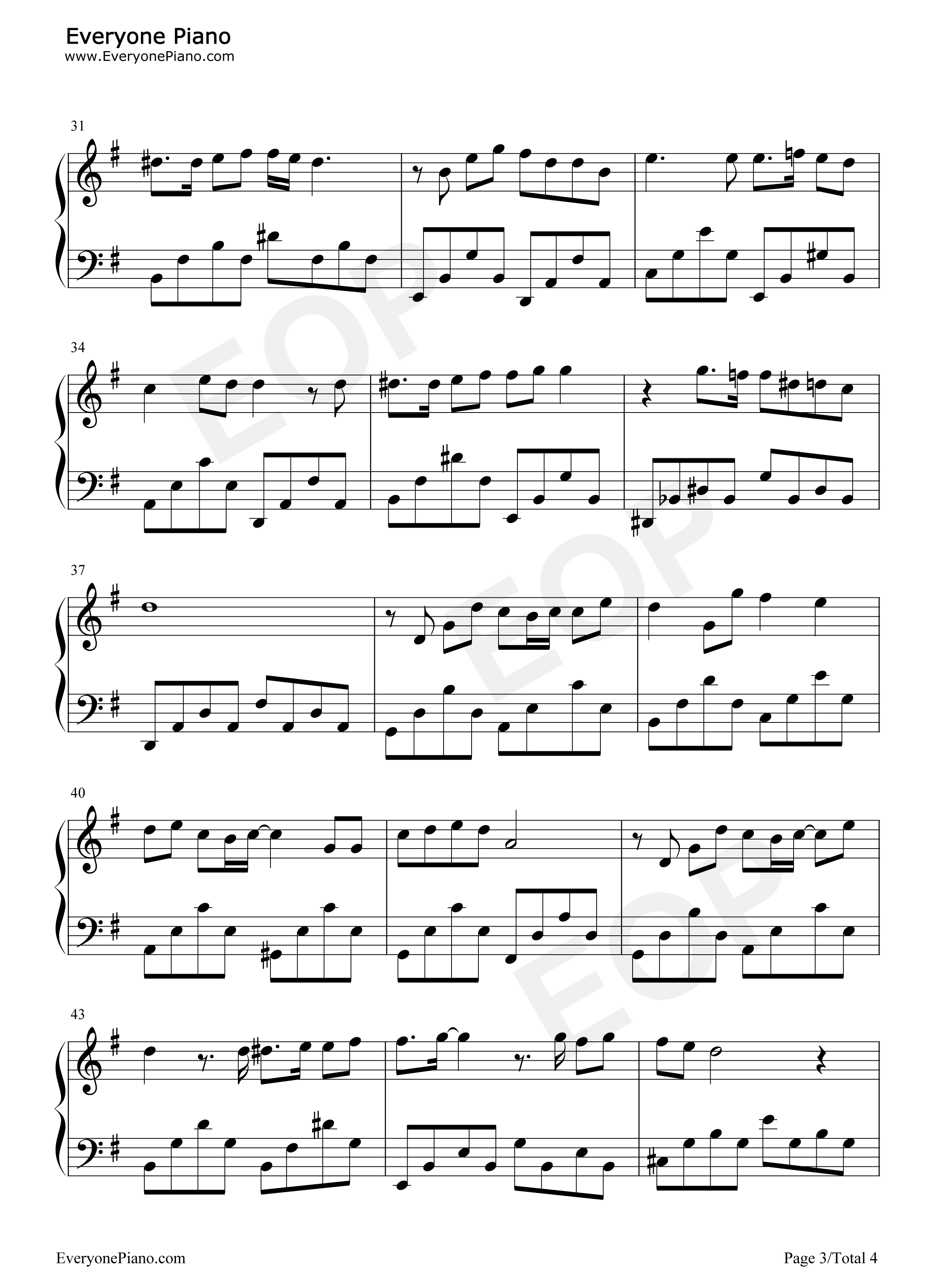 I_Believe钢琴谱_孙楠