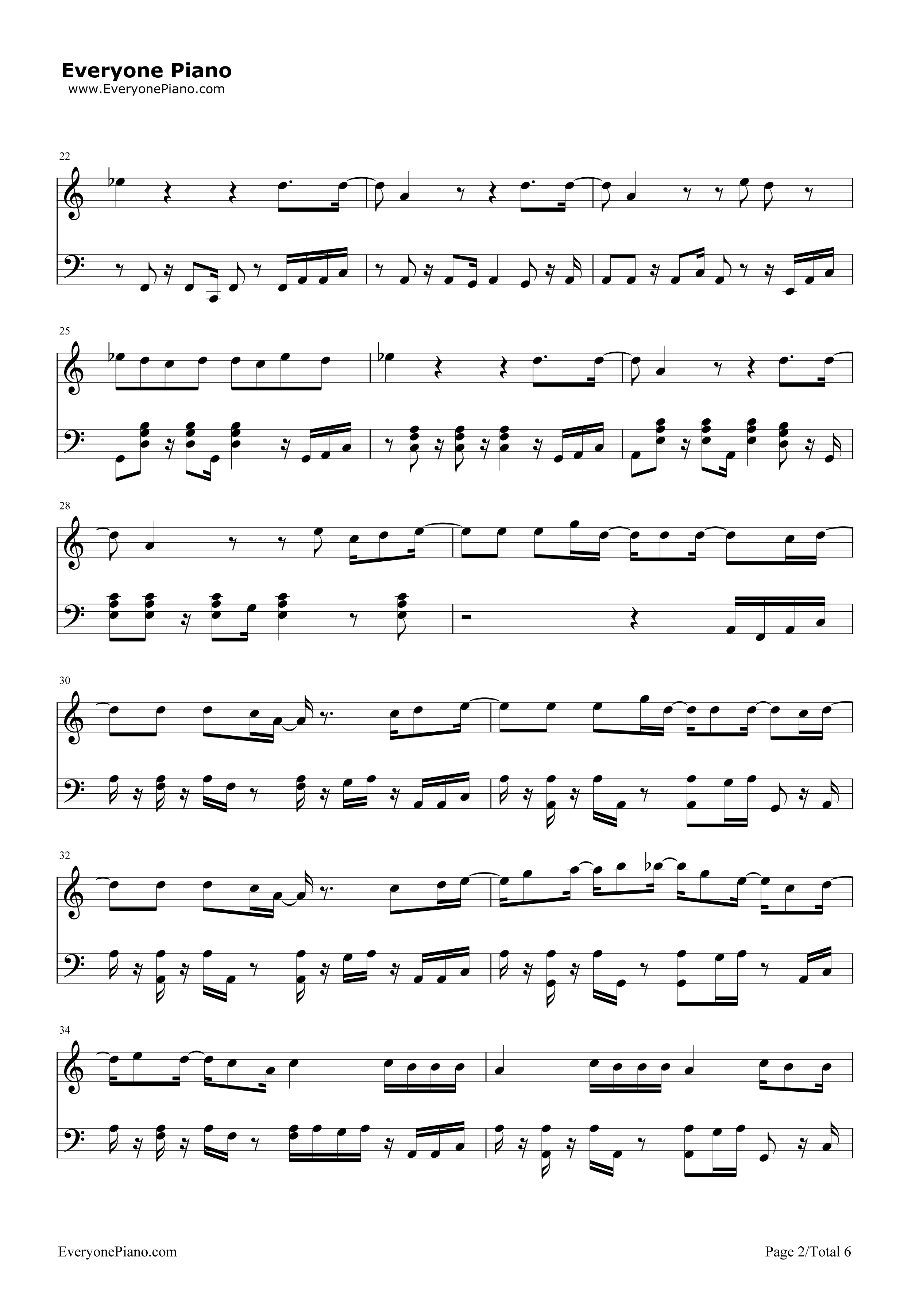 Can't_Feel_My_Face钢琴谱_The_Weeknd