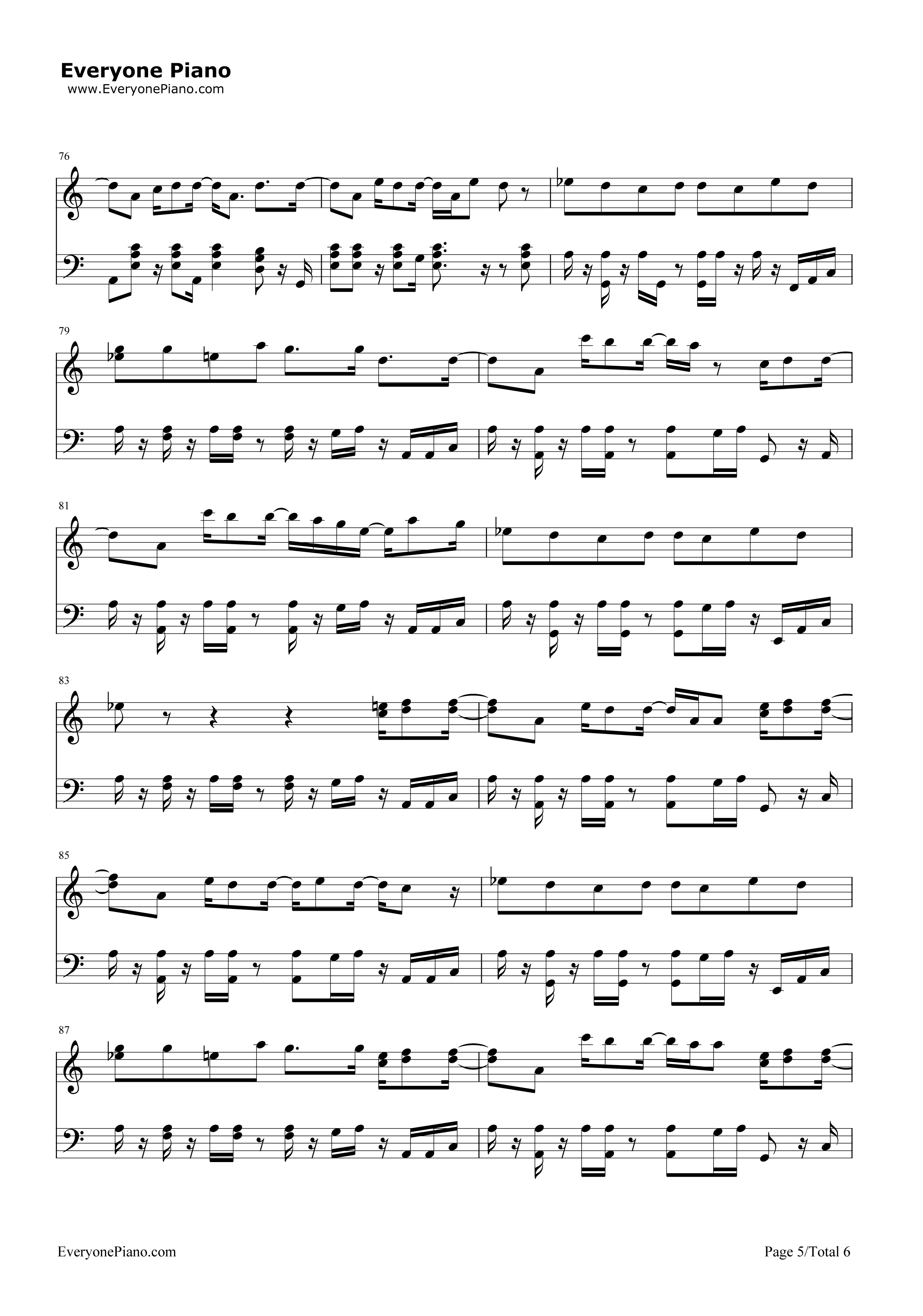 Can't_Feel_My_Face钢琴谱_The_Weeknd