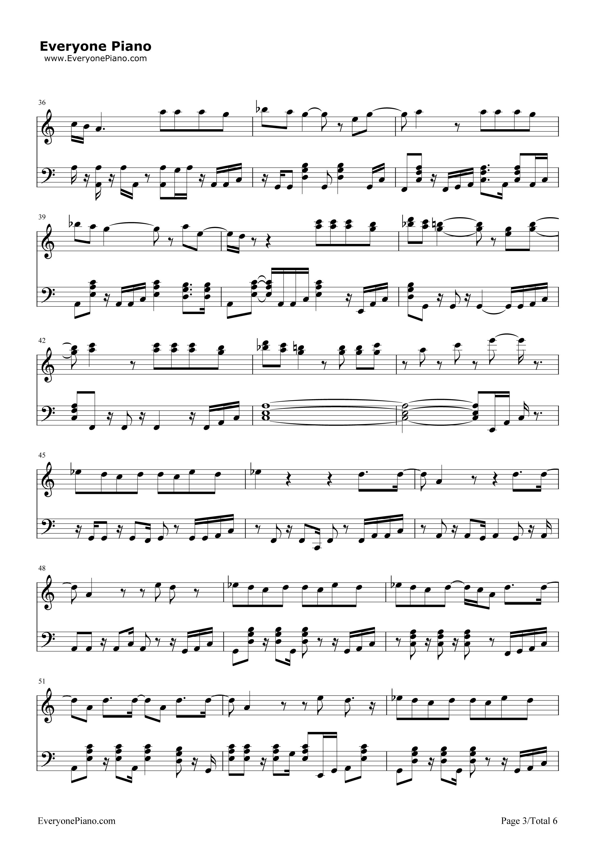 Can't_Feel_My_Face钢琴谱_The_Weeknd