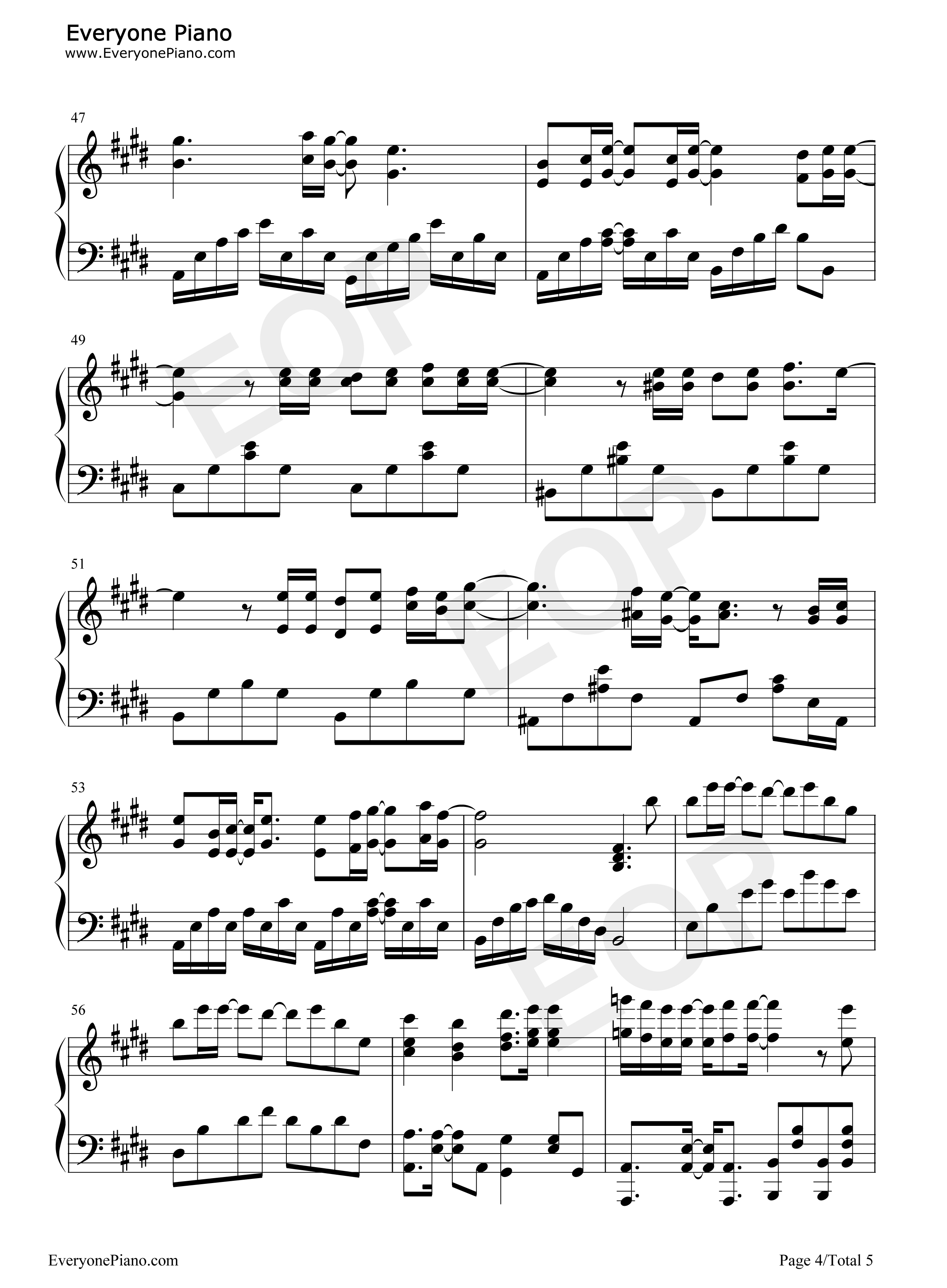 我们的明天钢琴谱_鹿晗